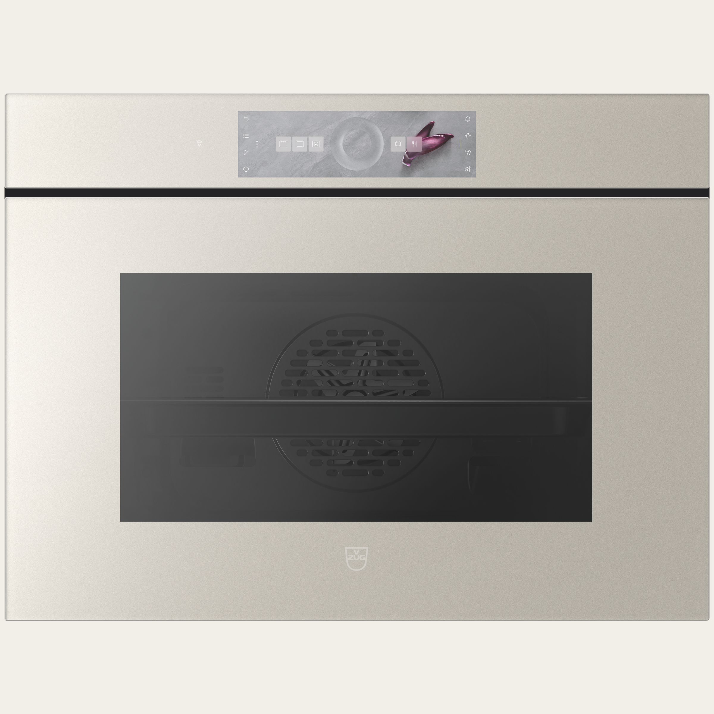 V-ZUG Combair V6000 45P, Pearl mirror glass, Handle-free, Touchscreen with CircleSlider, Pyrolytic self-cleaning