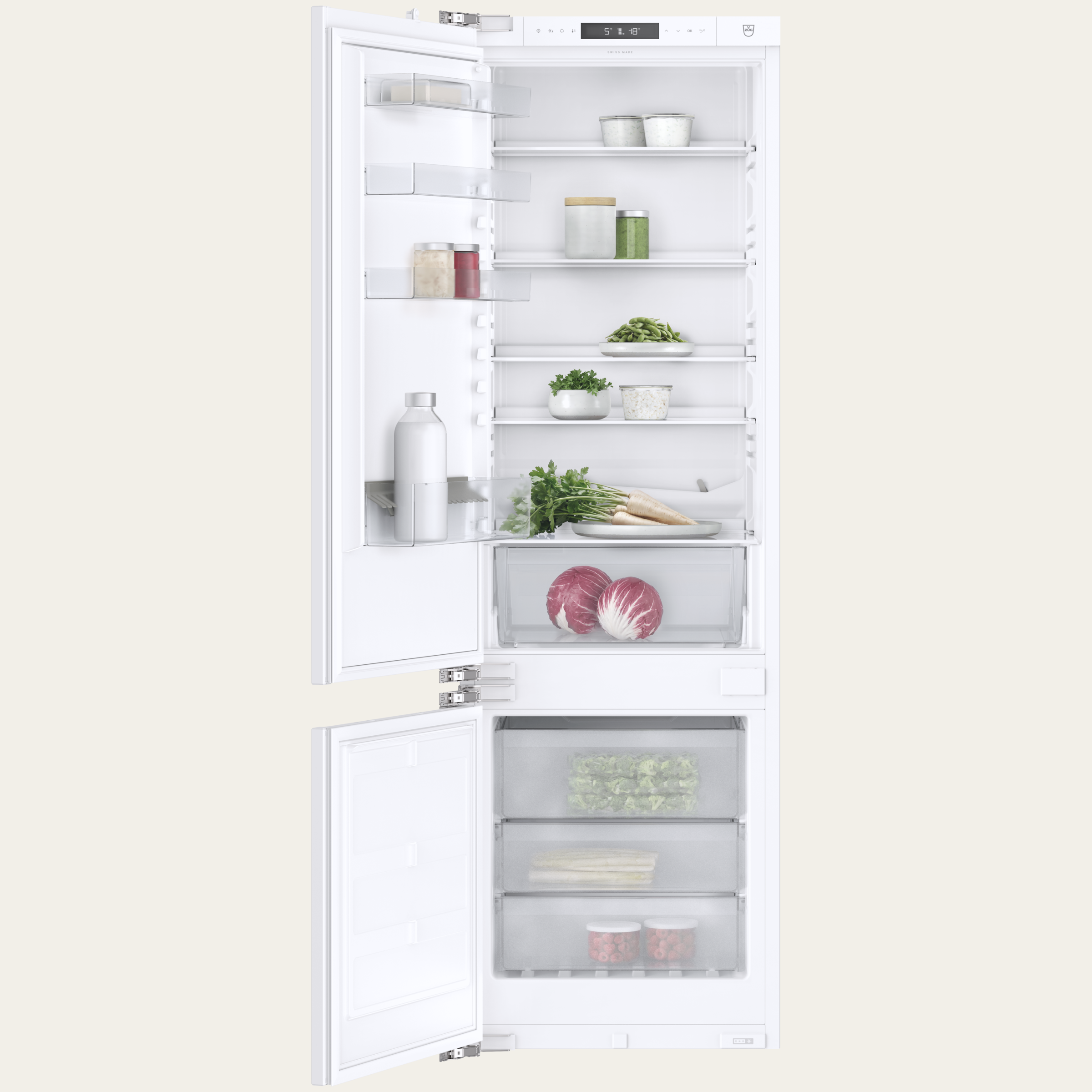 V-ZUG Refrigerator/freezer CombiCooler V400 178NI, Standard width: 55 cm, Standard height: 177.8 cm, Fully integratable, Door hinge: left, TouchControl, NoFrost