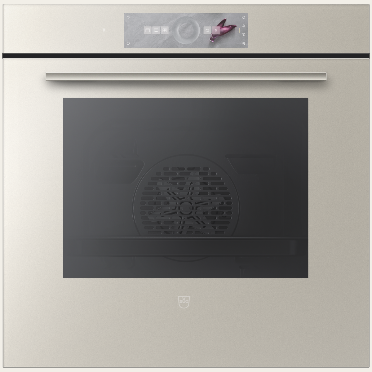 V-ZUG Combair V6000 60P, Pearl mirror glass, Handle-free, Touchscreen with CircleSlider, Pyrolytic self-cleaning