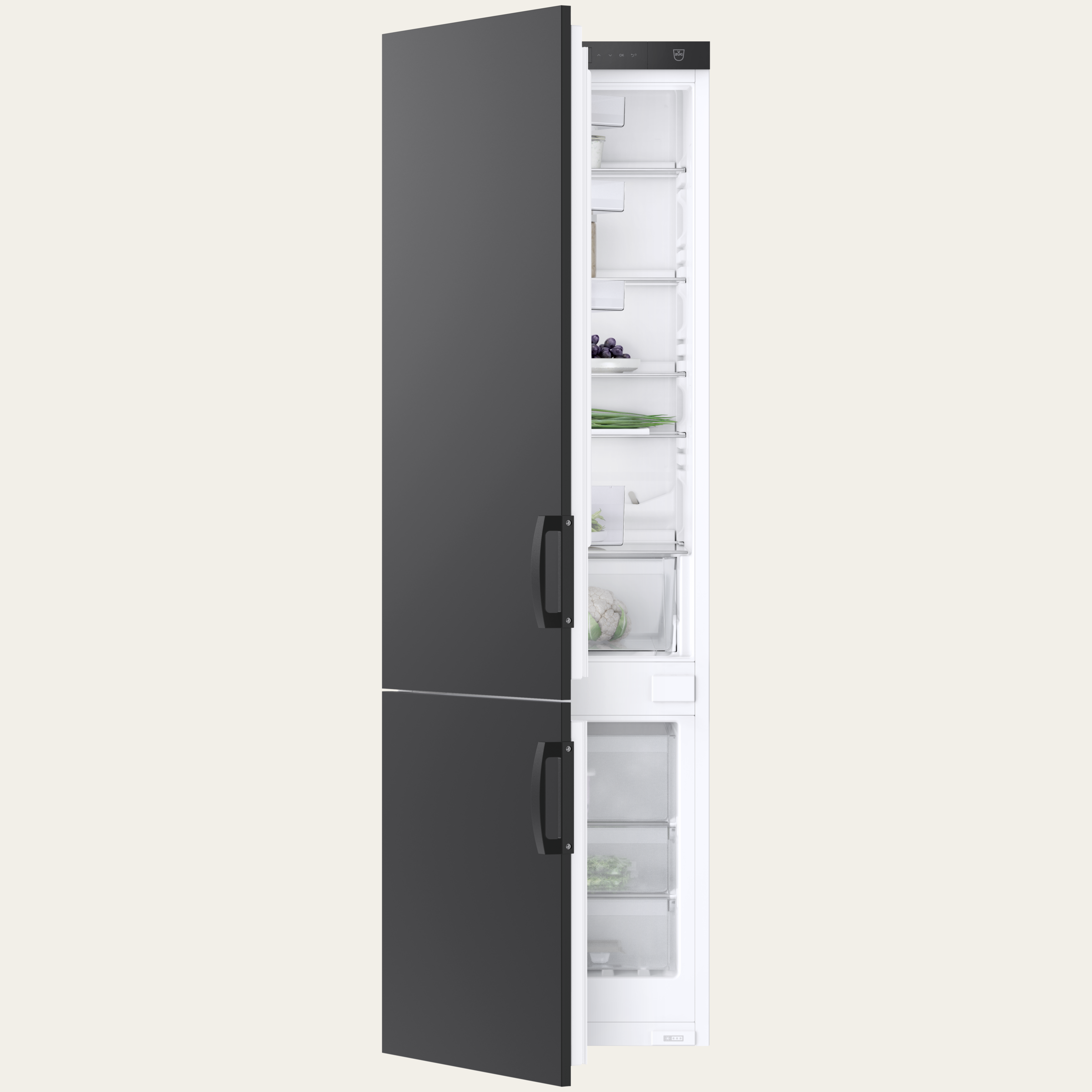 V-ZUG Frigorifero/congelatore CombiCooler V600 178NI, Standard di larghezza: 55 cm, Norma per l'altezza: 177.8 cm, Nero, Cerniera: Asinistra, Classe di efficienza energetica: D, TouchControl, NoFrost