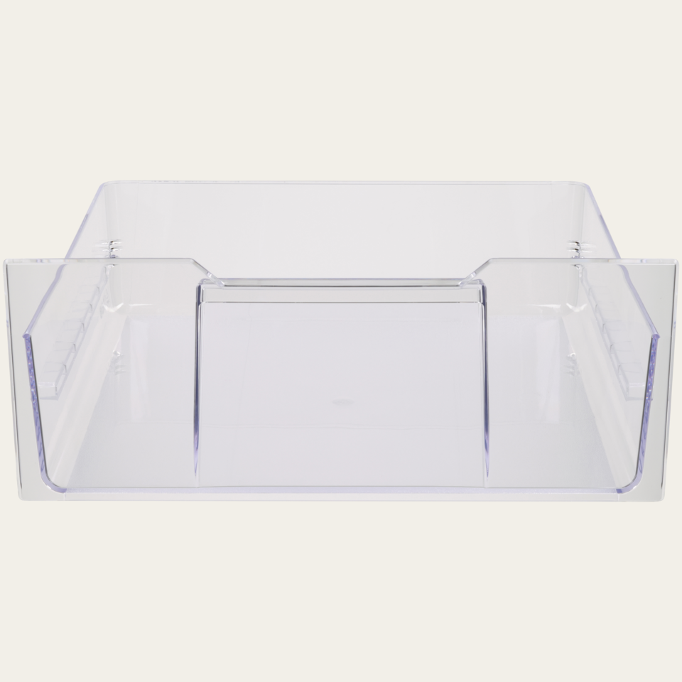 Upper freezer cmpt drawer , transparent