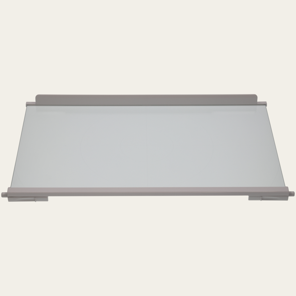Glass shelf smart white, 483 x 303mm, white bar