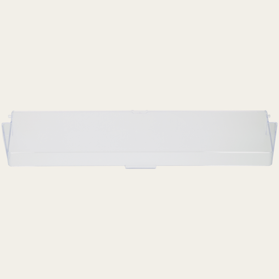 Door tray cover clear glass