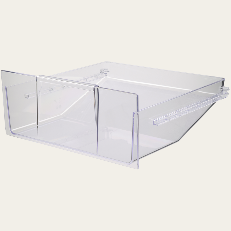 Freezer compartment drawer middle transparent