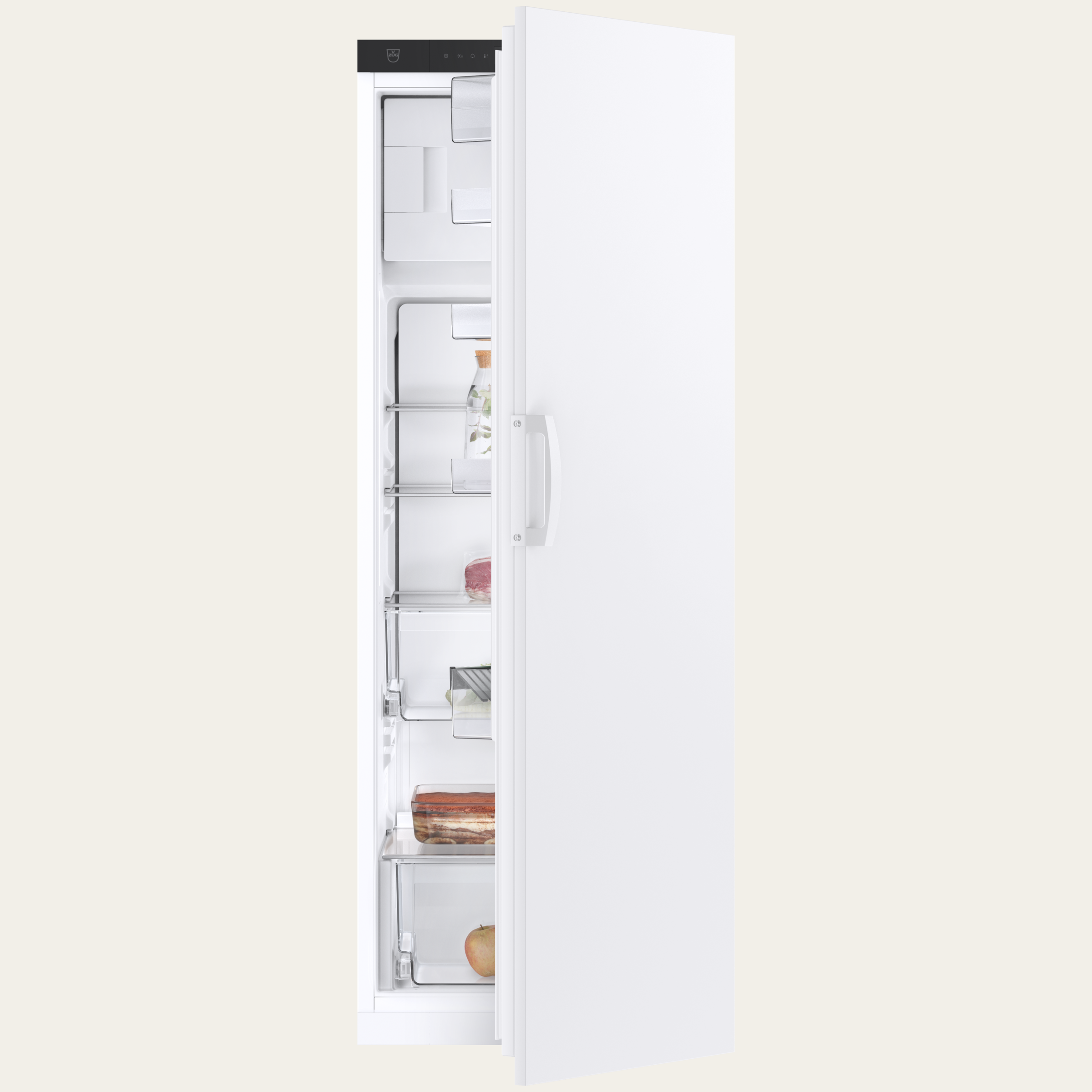 V-ZUG Refrigerator/freezer Cooler V2000 152GI, Standard width: 55 cm, Standard height: 152.4 cm, White, Door hinge: Right, Energy efficiencyclass: D, TouchControl
