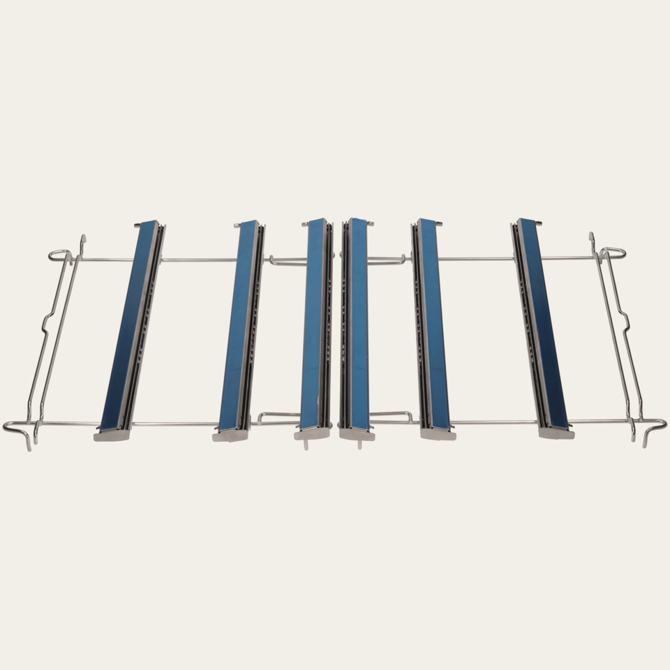 Fully extending runner, 3 levels, for appliance height 60 cm