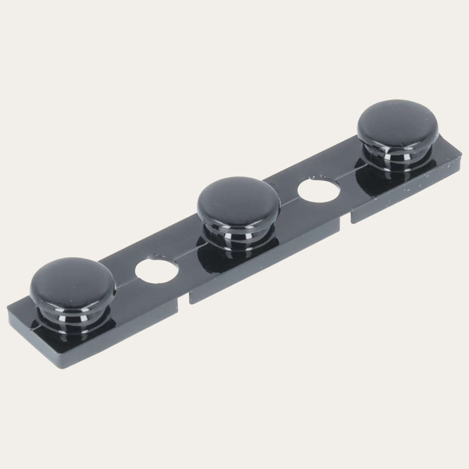 Silicone pad glass 3K blk 71x19x7 mm