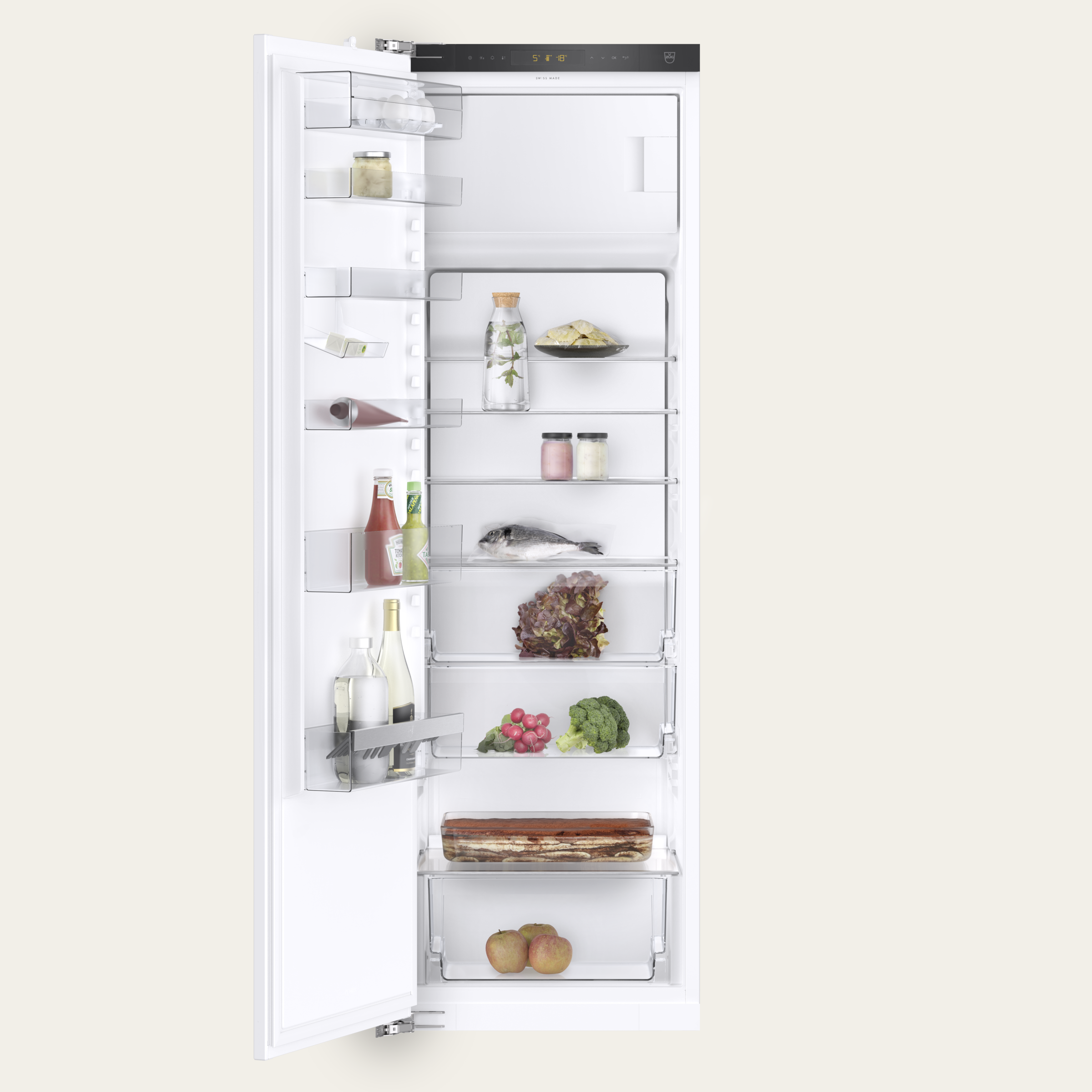 V-ZUG Frigorifero/congelatore Cooler V2000 178GI, Standard di larghezza: 55 cm, Norma per l'altezza: 177.8 cm, Totalmente integrabile, Cerniera: A sinistra, Classe di efficienza energetica: D, TouchControl