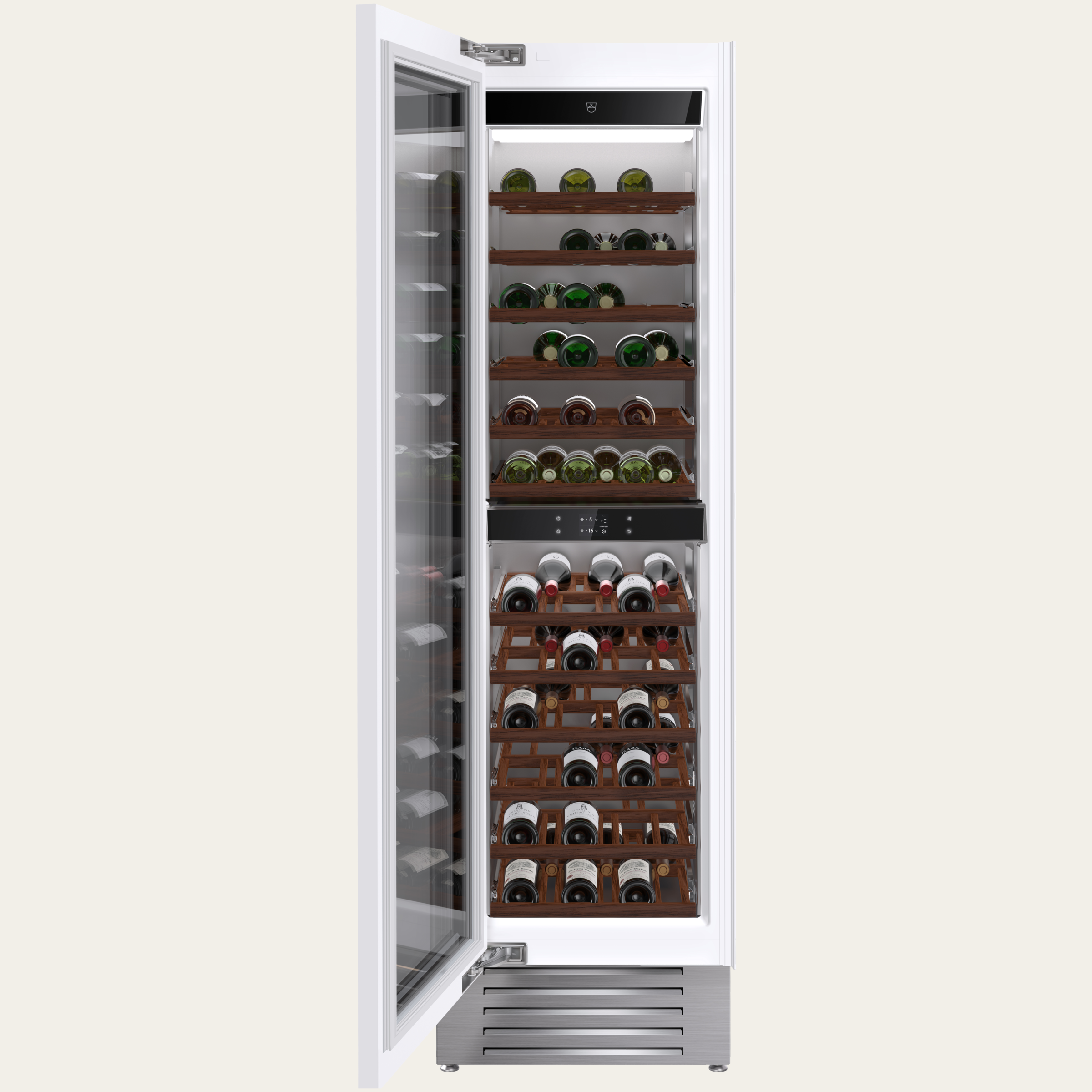 V-ZUG Refrigerator/freezer WineCooler V6000 60 Supreme, Standard width: 60 cm, Standard height: 205 cm, Fullyintegratable, Door hinge: Left, Energyefficiency rating: G, TouchControl