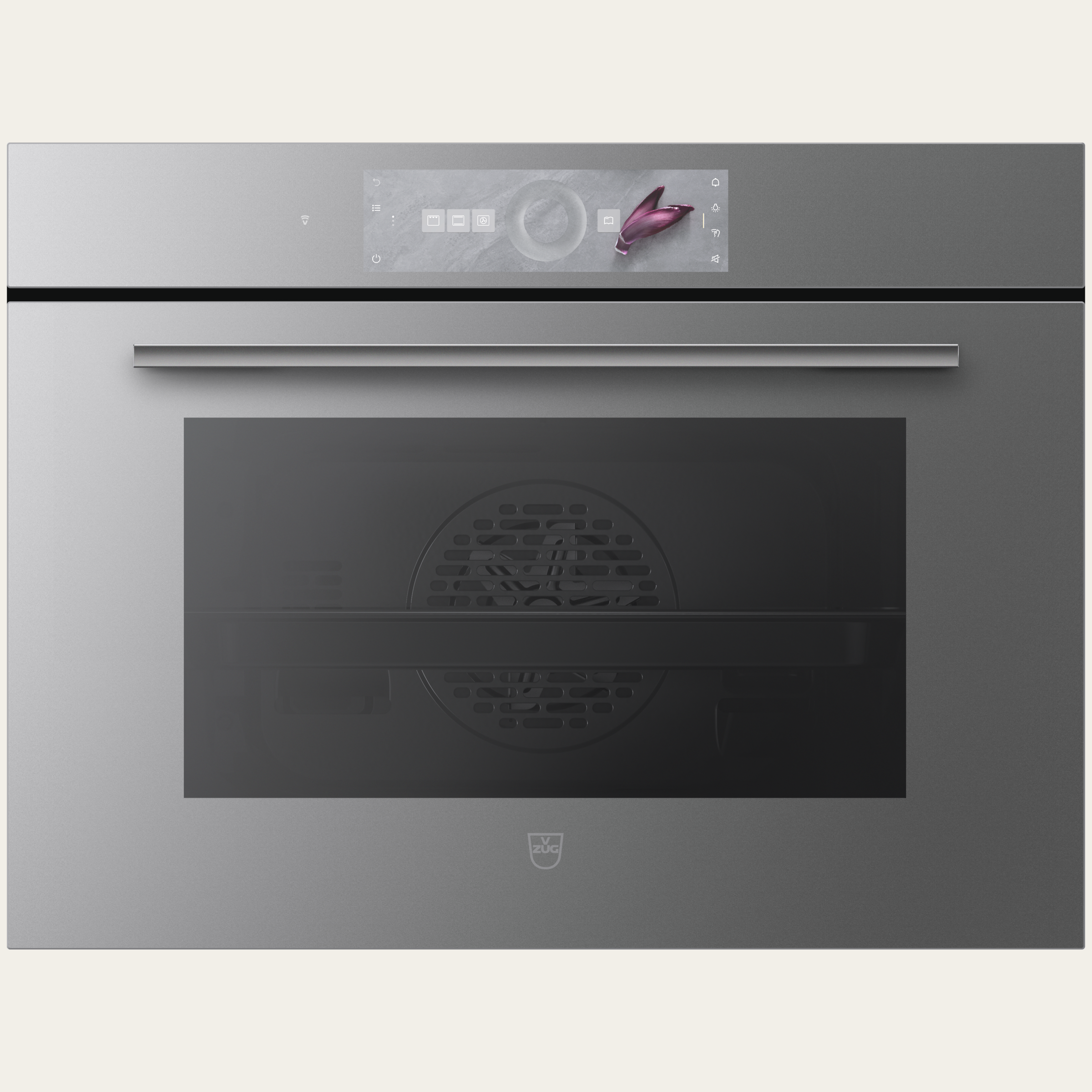 V-ZUG Four Combair V2000 45, Norme largeur: 60 cm, Norme de hauteur: 45 cm, Miroir Platinum, Écran tactile avec CircleSlider, V-ZUG-Home