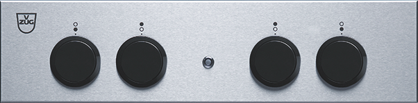 V-ZUG Pannello di comando ES4, design ChromeClass, per 4 piastre
