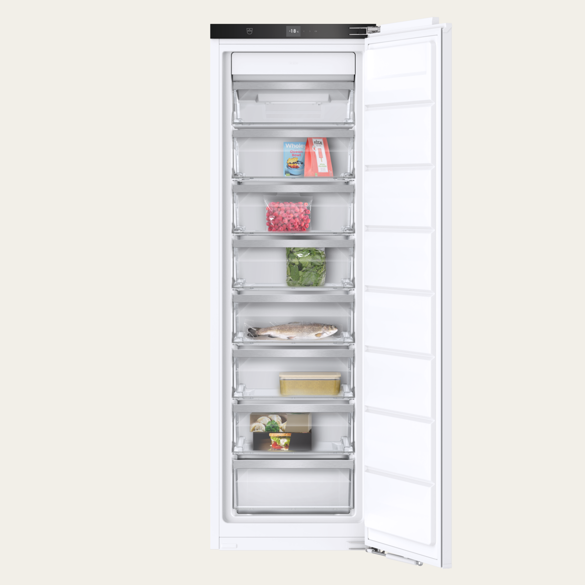 V-ZUG Refrigerator/freezer Freezer V4000 178N, Standard width: 60 cm, Standard height: 177.8 cm, Door hinge: Right, Energy efficiency class: E, NoFrost