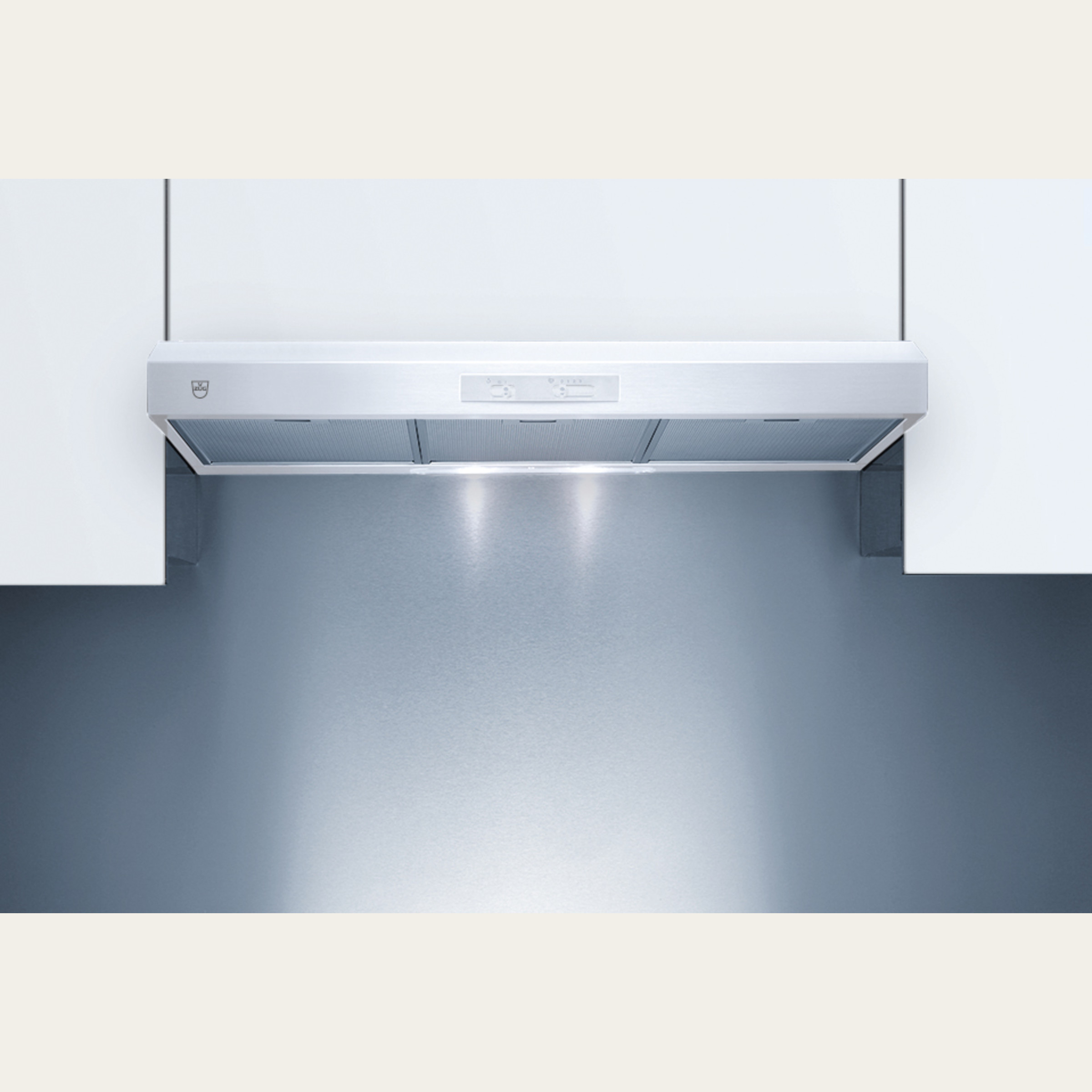 V-ZUG Hotte d’aspiration, AiroClearEncastrer V200, Norme largeur: 60.0 cm, Blanc, Evacuation d'air, Commutateur, Hotte d’aspiration intégrée