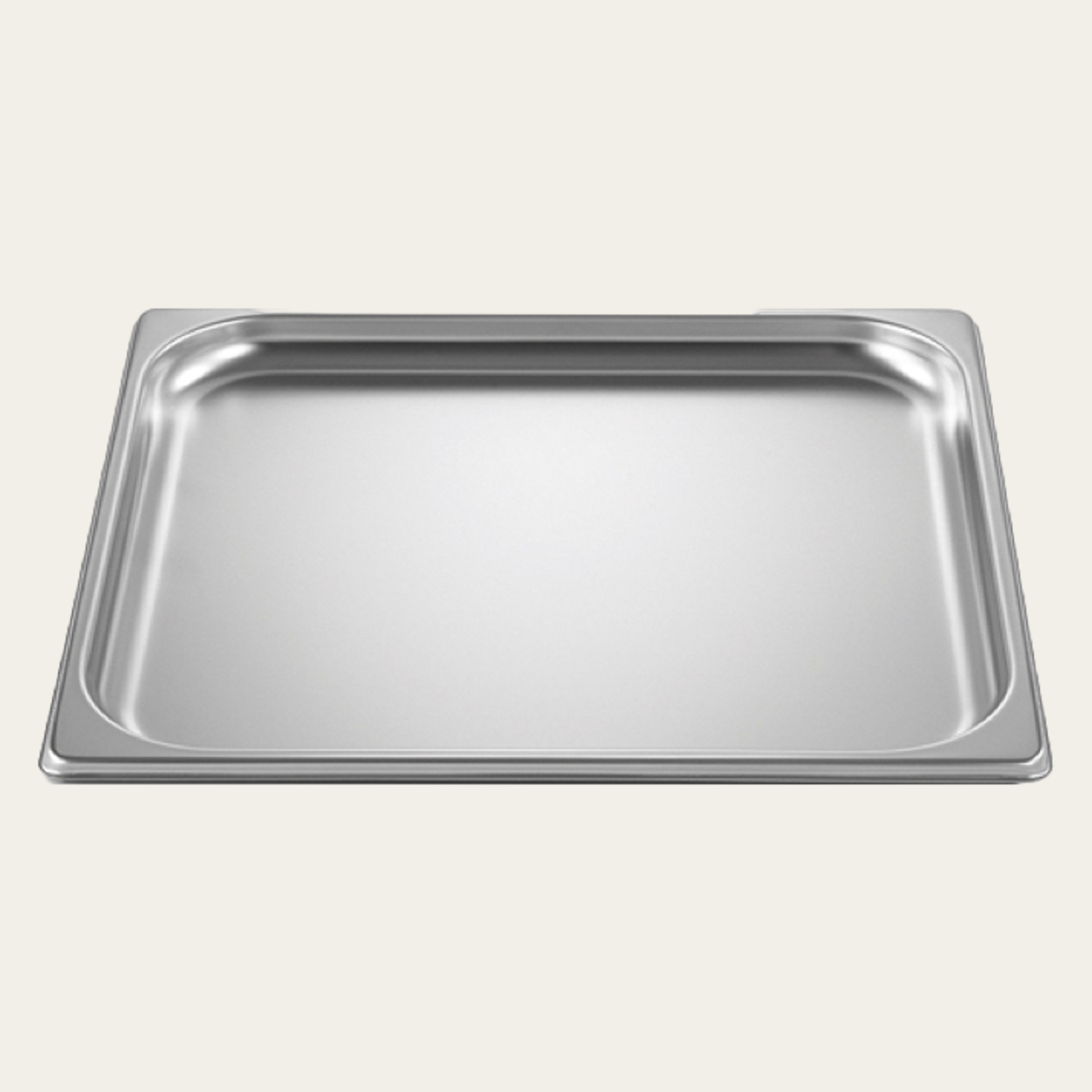 Stainless steel tray GN2/3, height 20mm, unperforated, packed