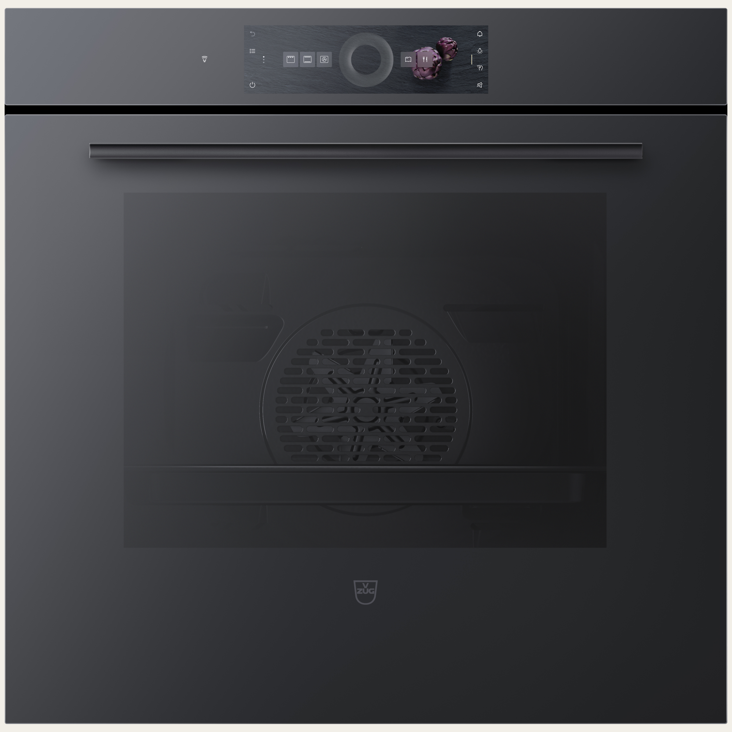 V-ZUG Oven Combair V6000 60, Standard width: 60 cm, Standard height: 60 cm, Black mirror glass, Touchscreen with CircleSlider, V-ZUG-Home, TopClean