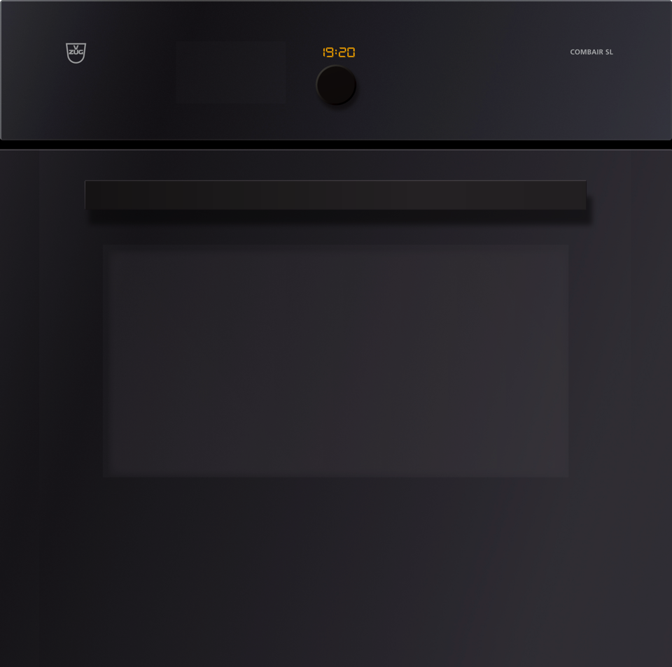 V-ZUG Forno , Standard di larghezza: 60, Norma per l'altezza: 60.0, Vetro a specchio, Maniglia: Maniglia design nera, TouchControl e bottone di regolazione, TopClean
