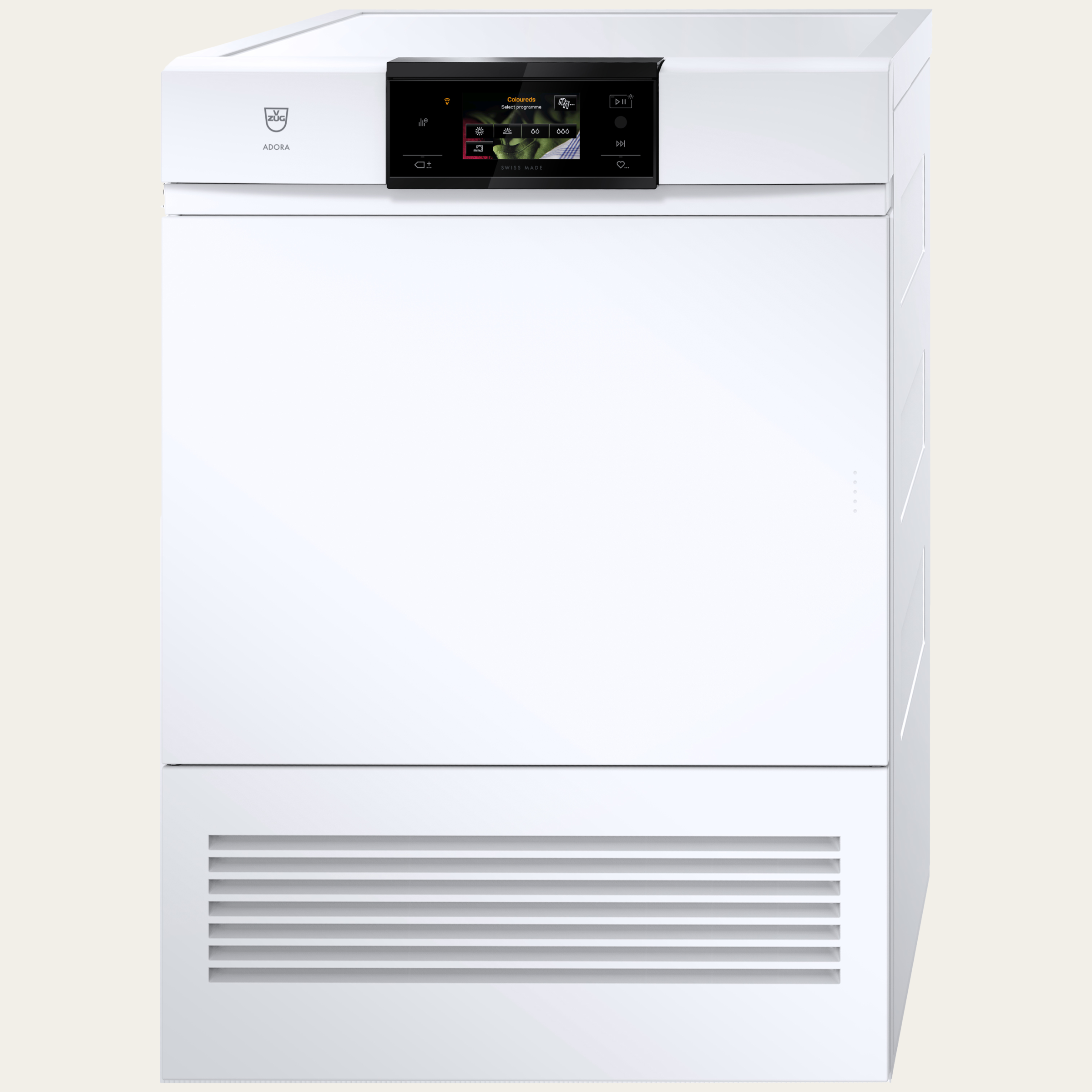 V-ZUG Tumble dryer AdoraDry V2000, Door hinge: Left,V-ZUG-Home, Nominal capacity: 7 kg, Full-colour graphic display, touchscreen, Air transport according to UN 3358 prohibited