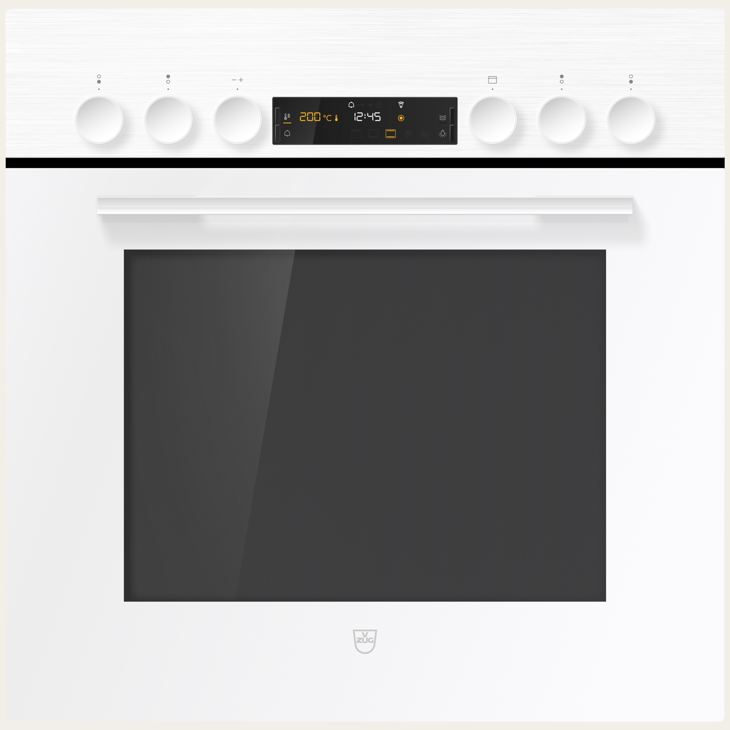 V-ZUG Cuisinière Combair V400 6UH, Norme largeur: 60cm, Norme de hauteur: 60 cm, Blanc, Poignée: blanche, commutateur rotatif, V-ZUG-Home, TopClean, Nombre de zones de cuisson pouvant être commandées: 4