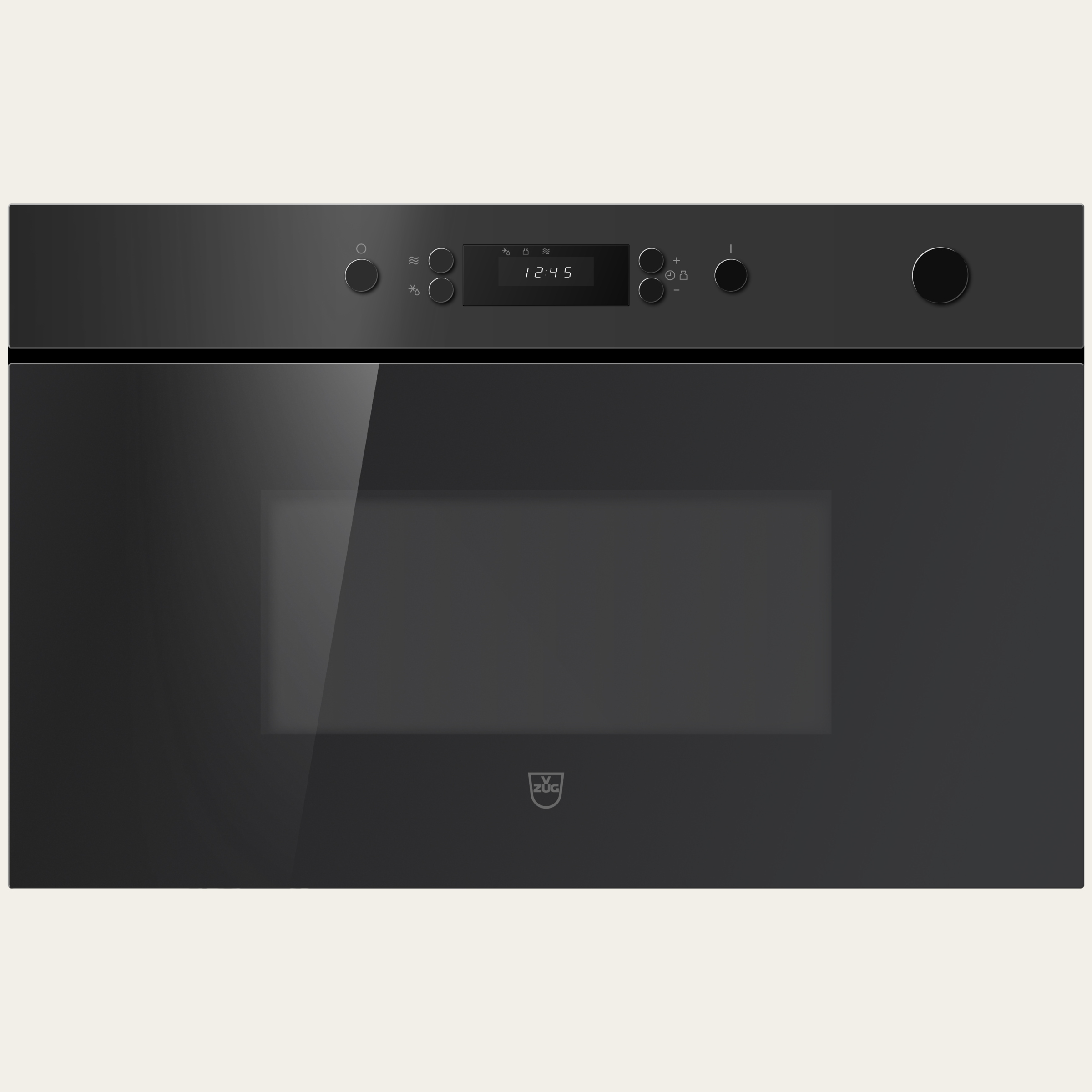 V-ZUG Mikrowelle Miwell V400, Breitennorm: 60 cm, Höhennorm: 38.1 cm, Nero, Griff: Grifflos, Drucktasten