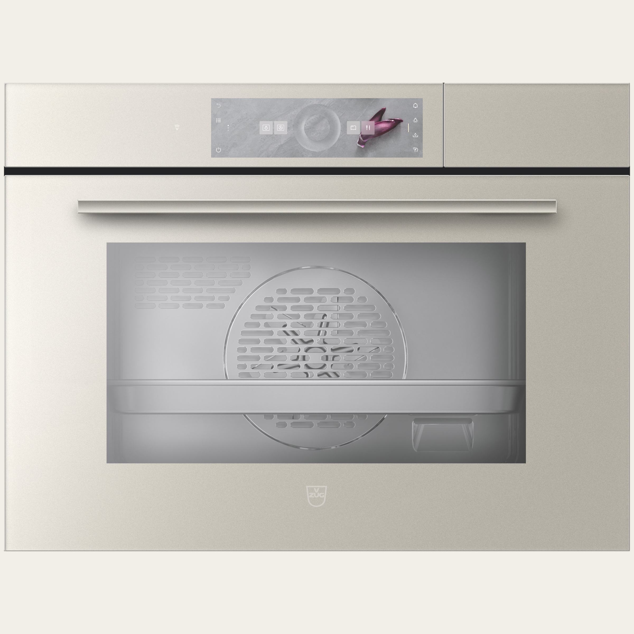 V-ZUG Steamer CombiSteamer V6000 45F, Breitennorm: 60cm, Höhennorm: 45 cm, Spiegelglas Pearl, Touchscreenmit CircleSlider, V-ZUG-Home, Festwasser-Anschluss