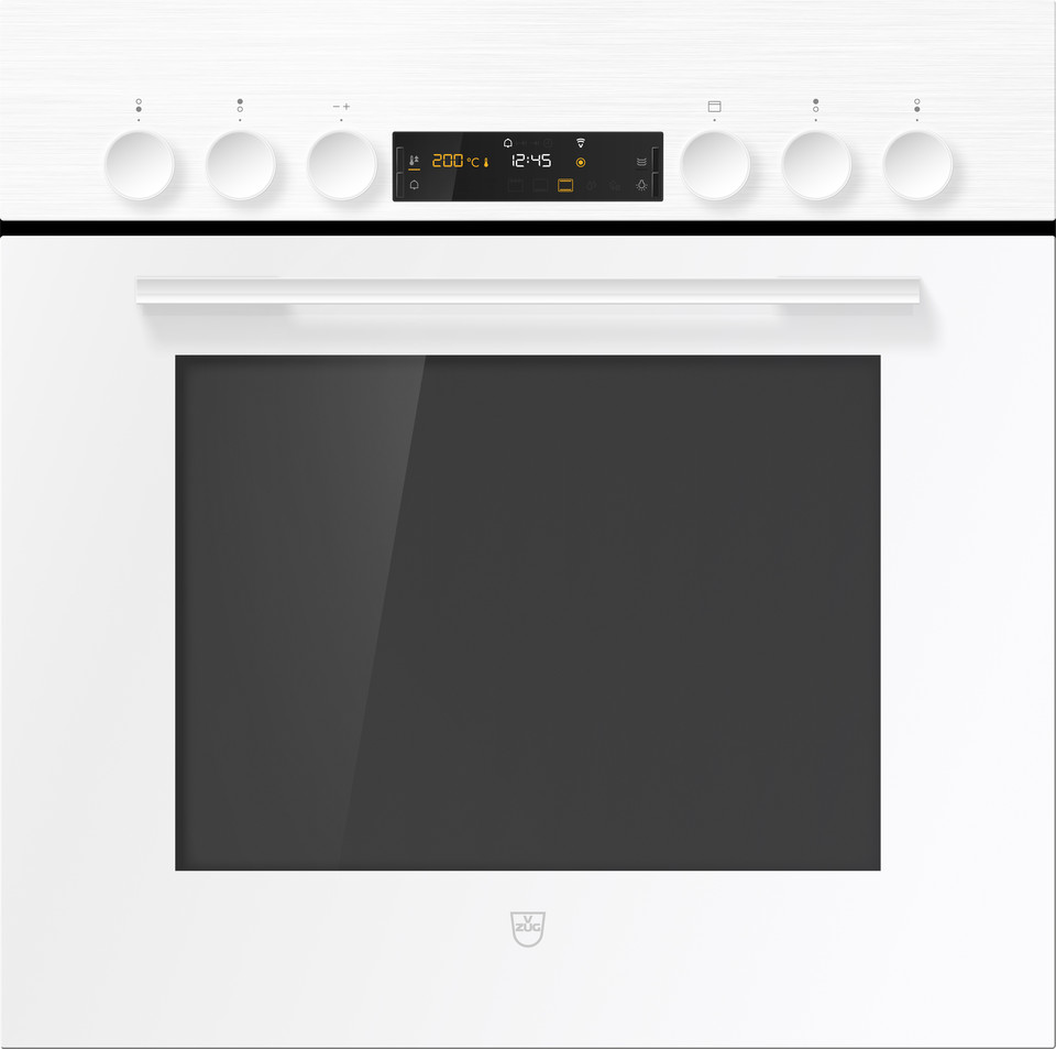 V-ZUG Herd Combair V600, Breitennorm: 60 cm, Höhennorm: 60 cm, Weiss, Griff: Weiss, Drehschalter, V-ZUG-Home, TopClean, Anzahl bedienbare Kochzonen: 4
