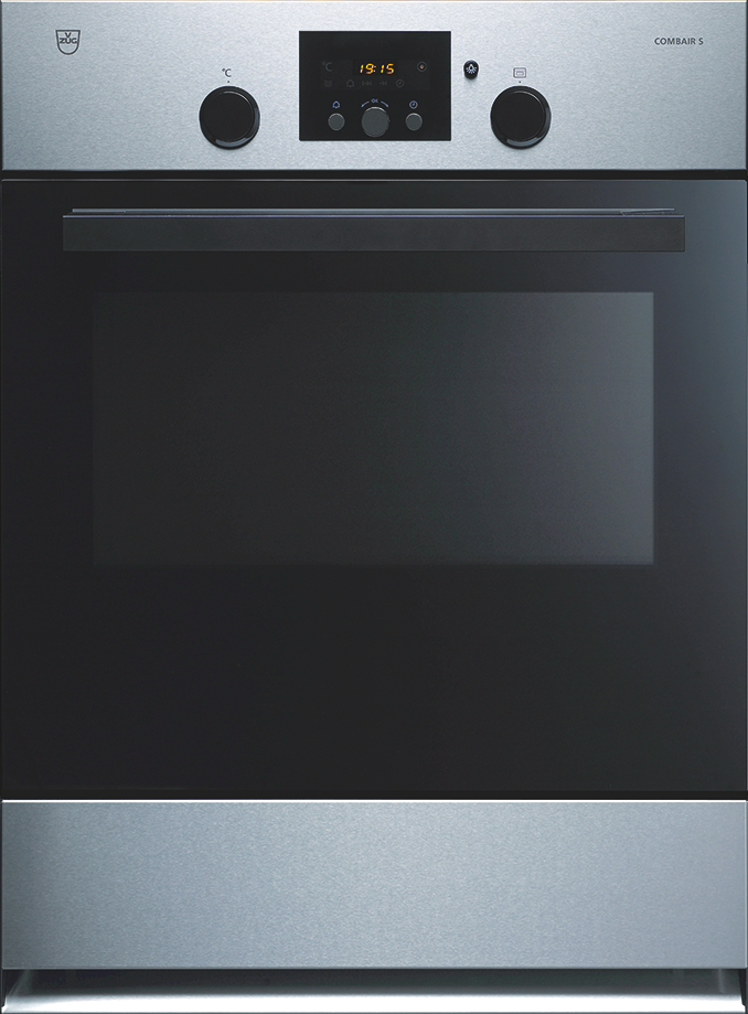 V-ZUG Backofen Combair S, Breite 55 cm, Design ChromeClass, Designgriff Nero, 400V, Geräteschublade, katalytische Selbstreinigung