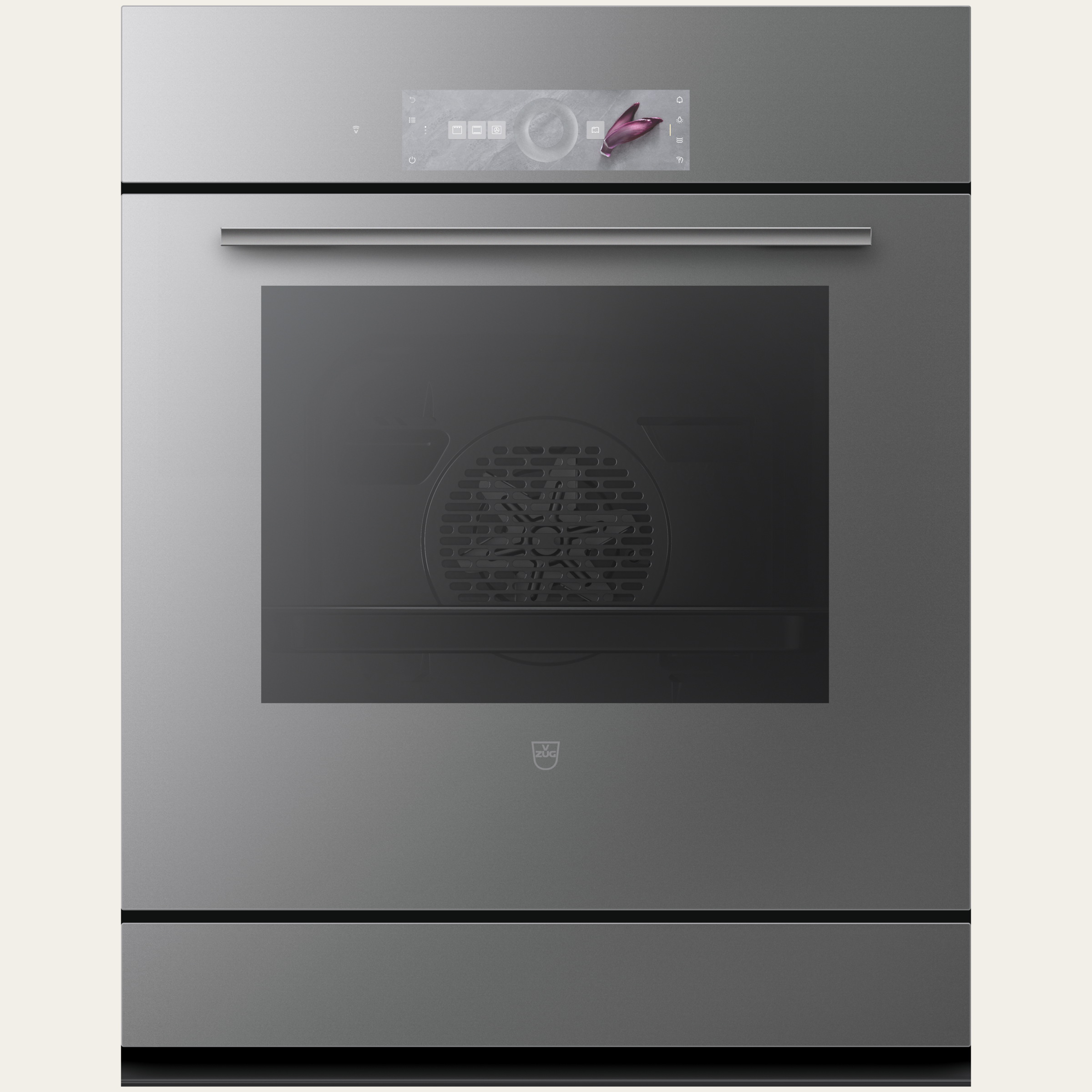 V-ZUG Four Combair V2000 7U, Norme largeur: 60 cm, Norme de hauteur: 76.2 cm, Miroir Platinum, Encastrement dans le meuble inférieur, Écran tactile avec CircleSlider, V-ZUG-Home, Tiroir chauffant de l’appareil