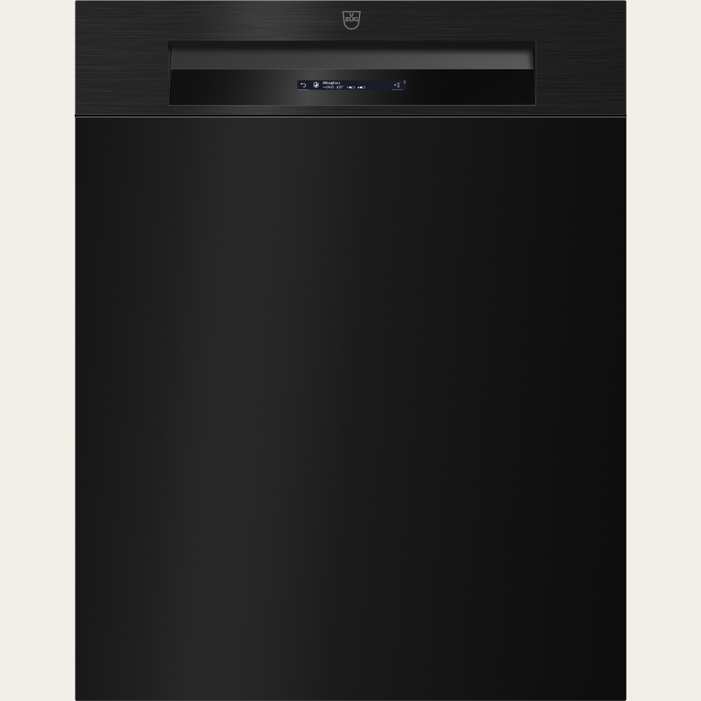 V-ZUG Lave-vaisselle AdoraVaisselle V2000 I, Norme largeur: 60 cm, Nero, Poignée: Cuvette de poignée, V-ZUG-Home, Tôle coulissante, Ecran LCD