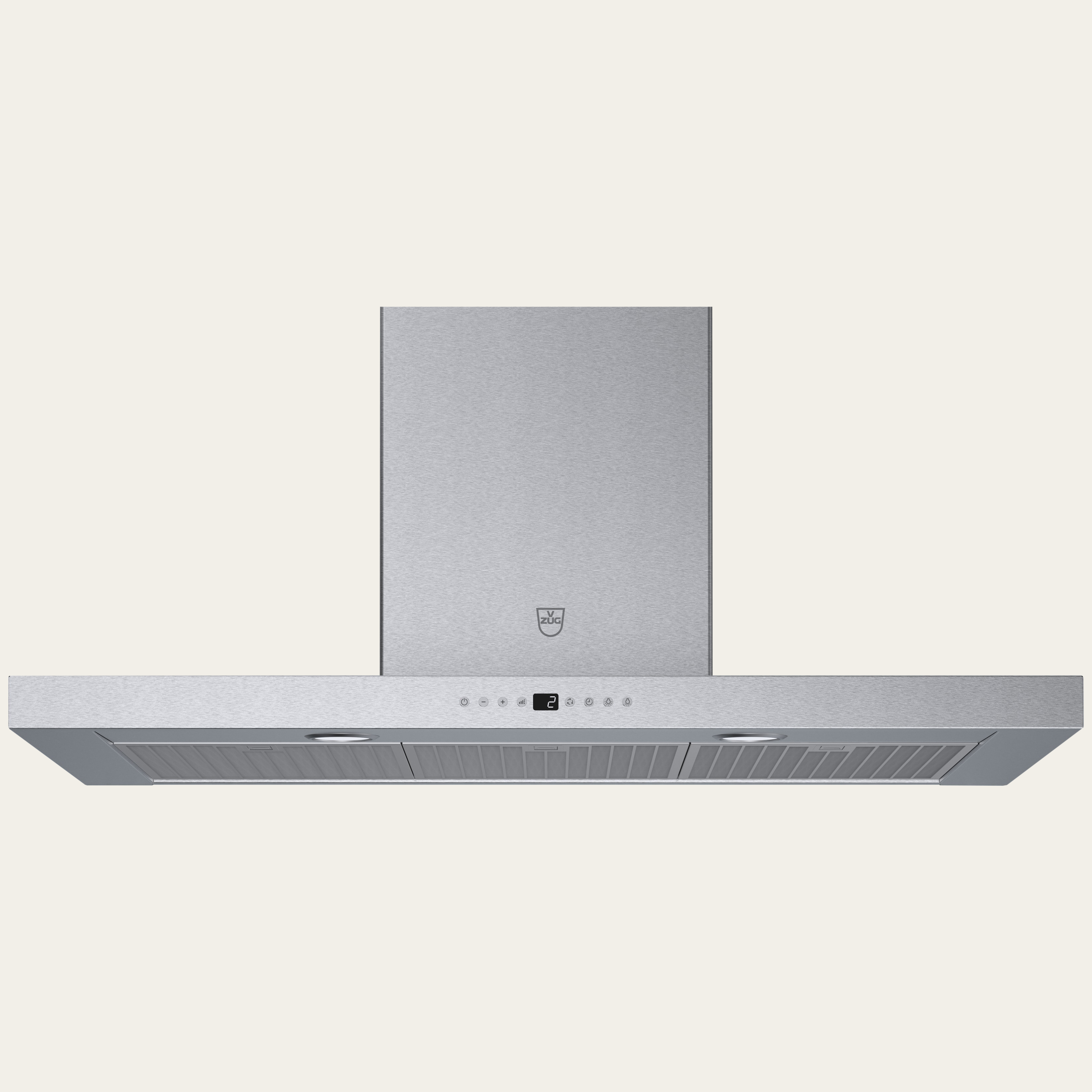 V-ZUG Range hood DW QS6, Standard width: 60 cm, Stainless steel, Energy efficiency rating: A+, Recirculation air, Touch keys with 7-segment display