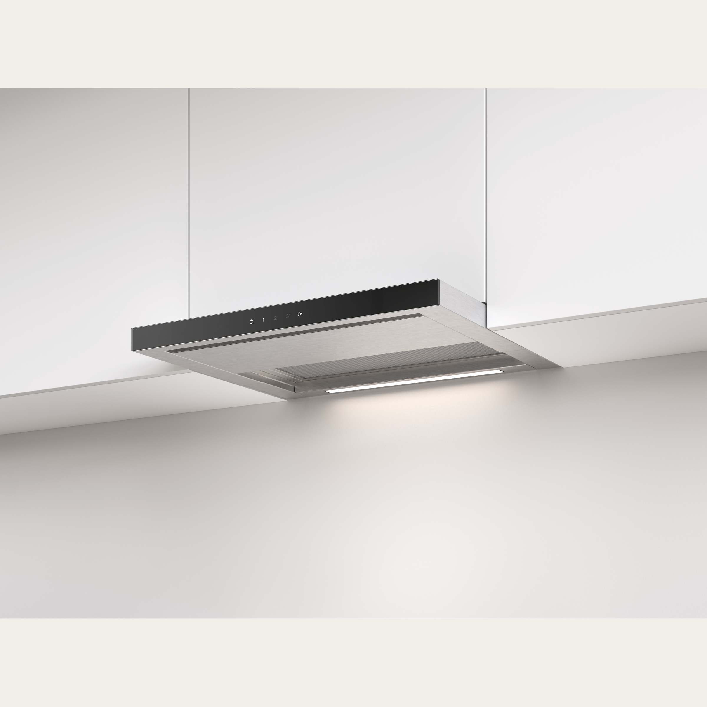V-ZUG Cappa aspirante AiroClearIncasso V400 F60, Standard di larghezza: 60 cm, Vetro Nero, Aria di scarico, Circolazione dell'aria, Touch (Sensor)