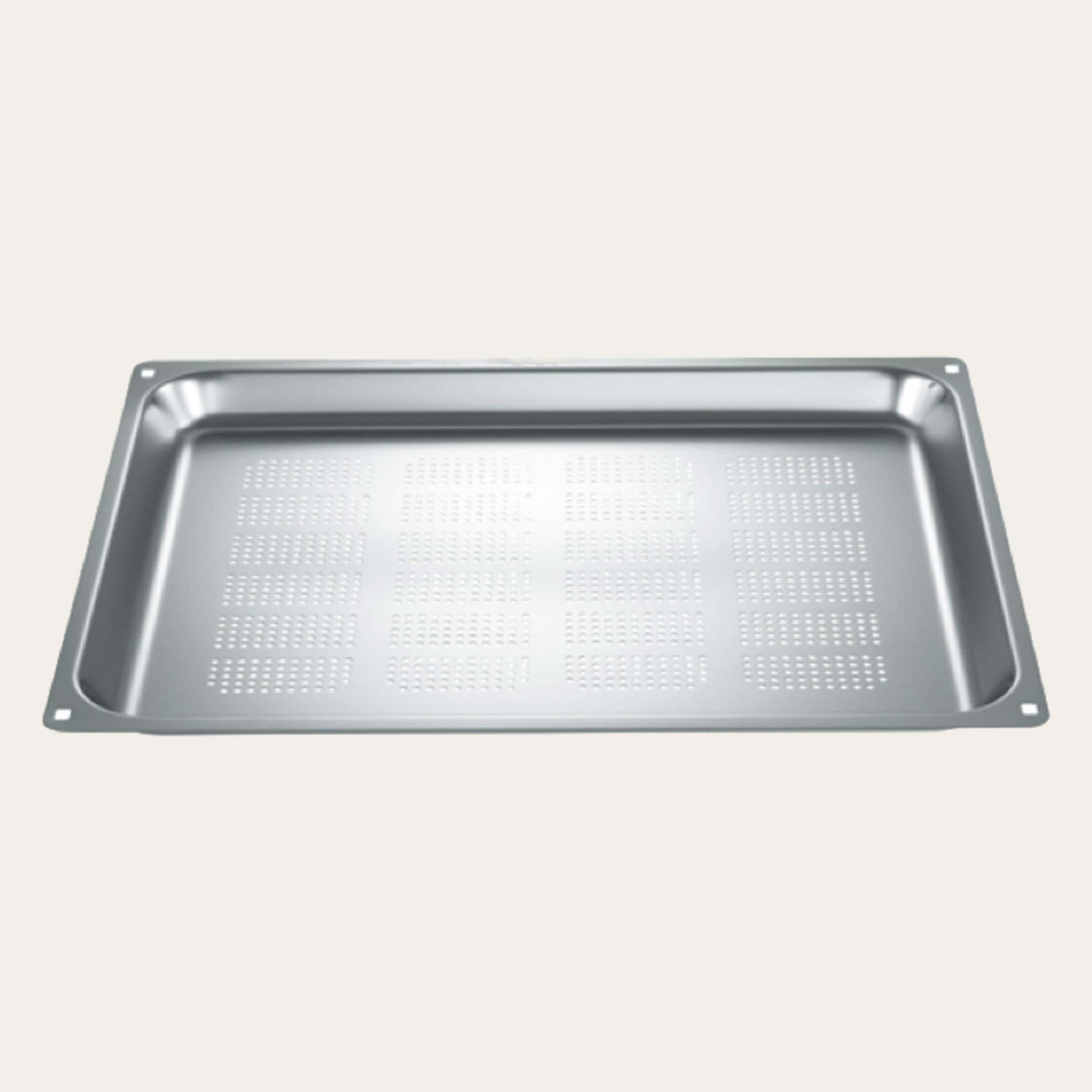 Perforated cooking tray, 430 x 370 x 25mm