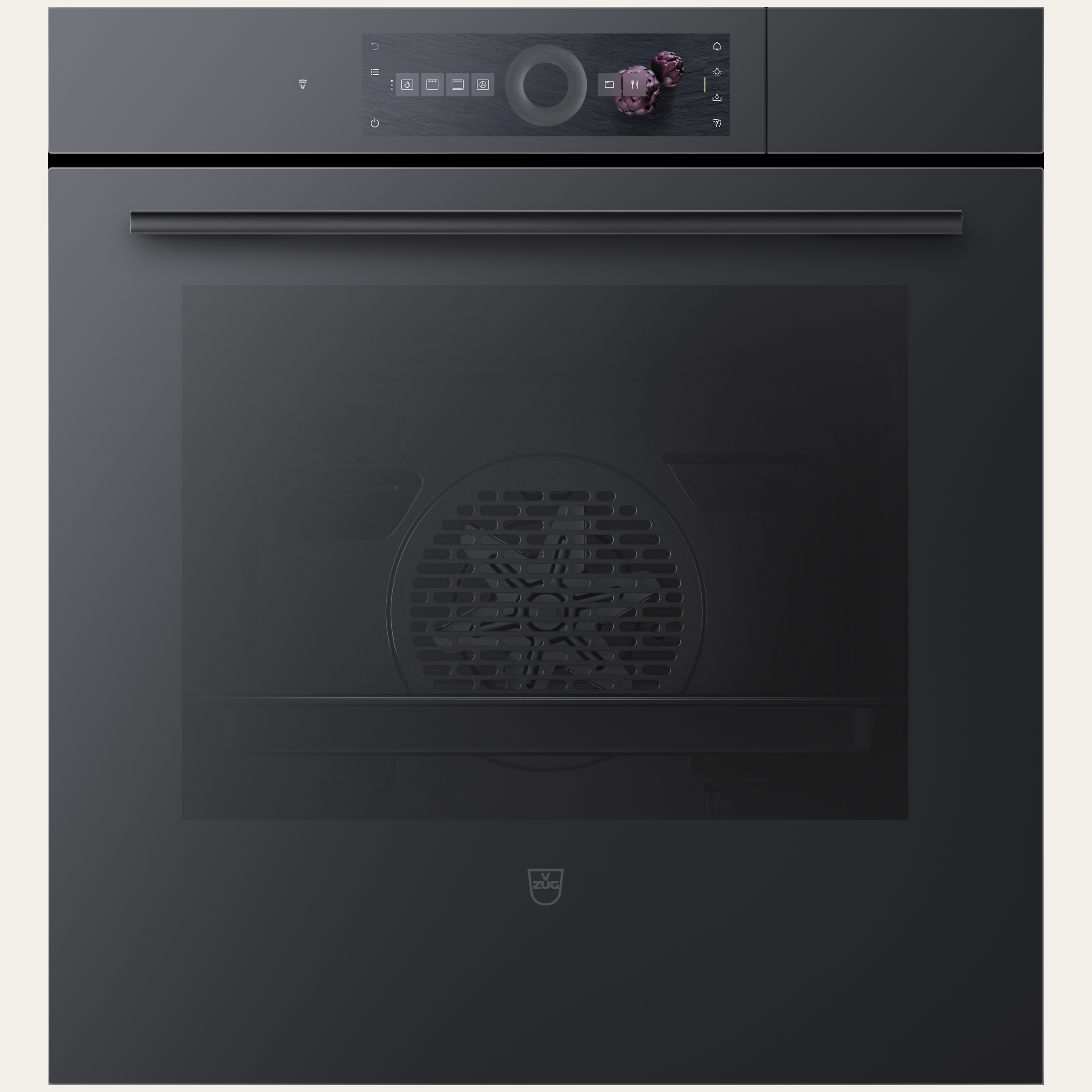 V-ZUG Steam cooker CombairSteamer V6000 60C, Standard width: 55 cm, Standard height: 60 cm, Black mirror glass, Touchscreen with CircleSlider, V-ZUG-Home