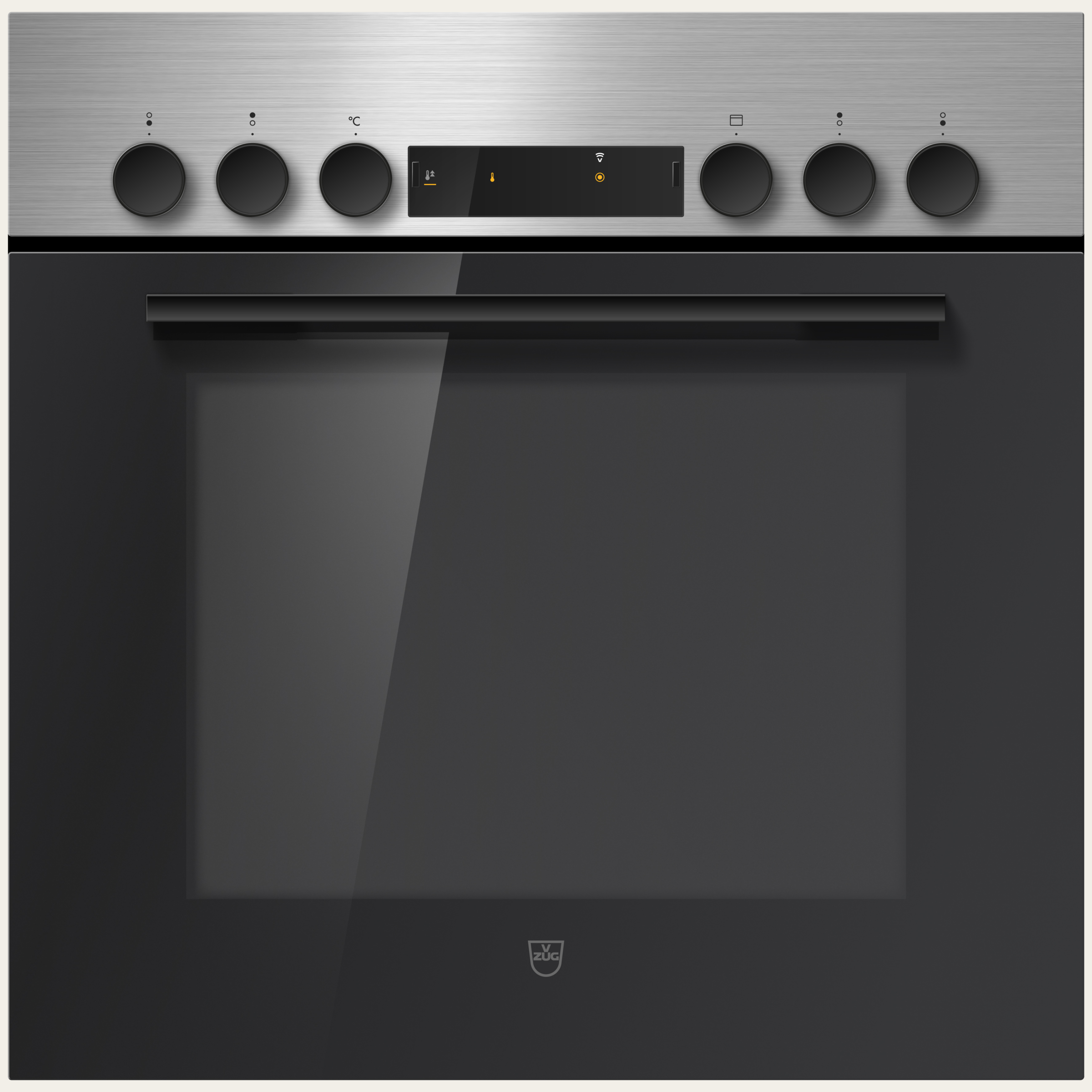 V-ZUG Herd Combair V400, Breitennorm: 60 cm, Höhennorm: 60 cm, ChromeClass, Griff: Nero, Drehschalter, V-ZUG-Home, TopClean, Anzahl bedienbare Kochzonen: 4