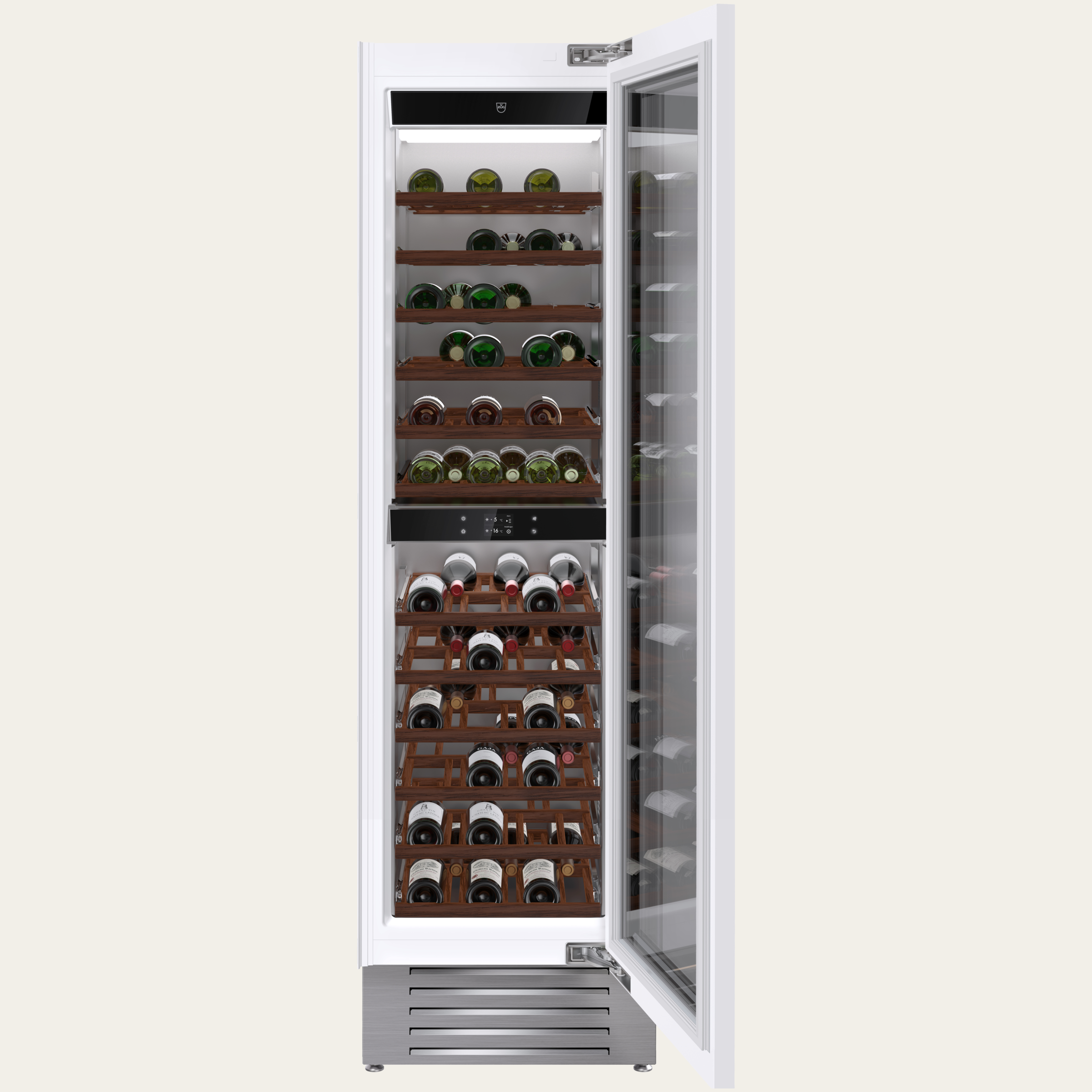 V-ZUG Refrigerator/freezer WineCooler V6000 Supreme,Standard width: 60 cm, Standard height: 205 cm, Fully integratable, Door hinge: Right, TouchControl