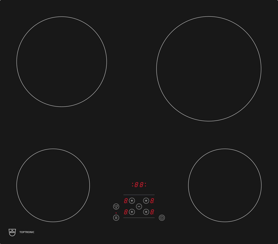V-ZUG Glass ceramic hob Toptronic GK45TEGZ