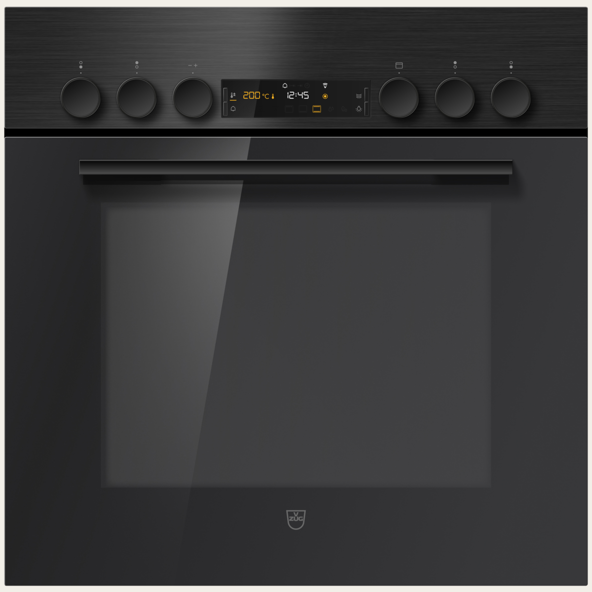 V-ZUG Cooker Combair V400 6UH, Standard width: 60 cm, Standard height: 60 cm, Nero, Handle: Nero, dial, V-ZUG-Home, TopClean, Number of controllable cooking zones: 4