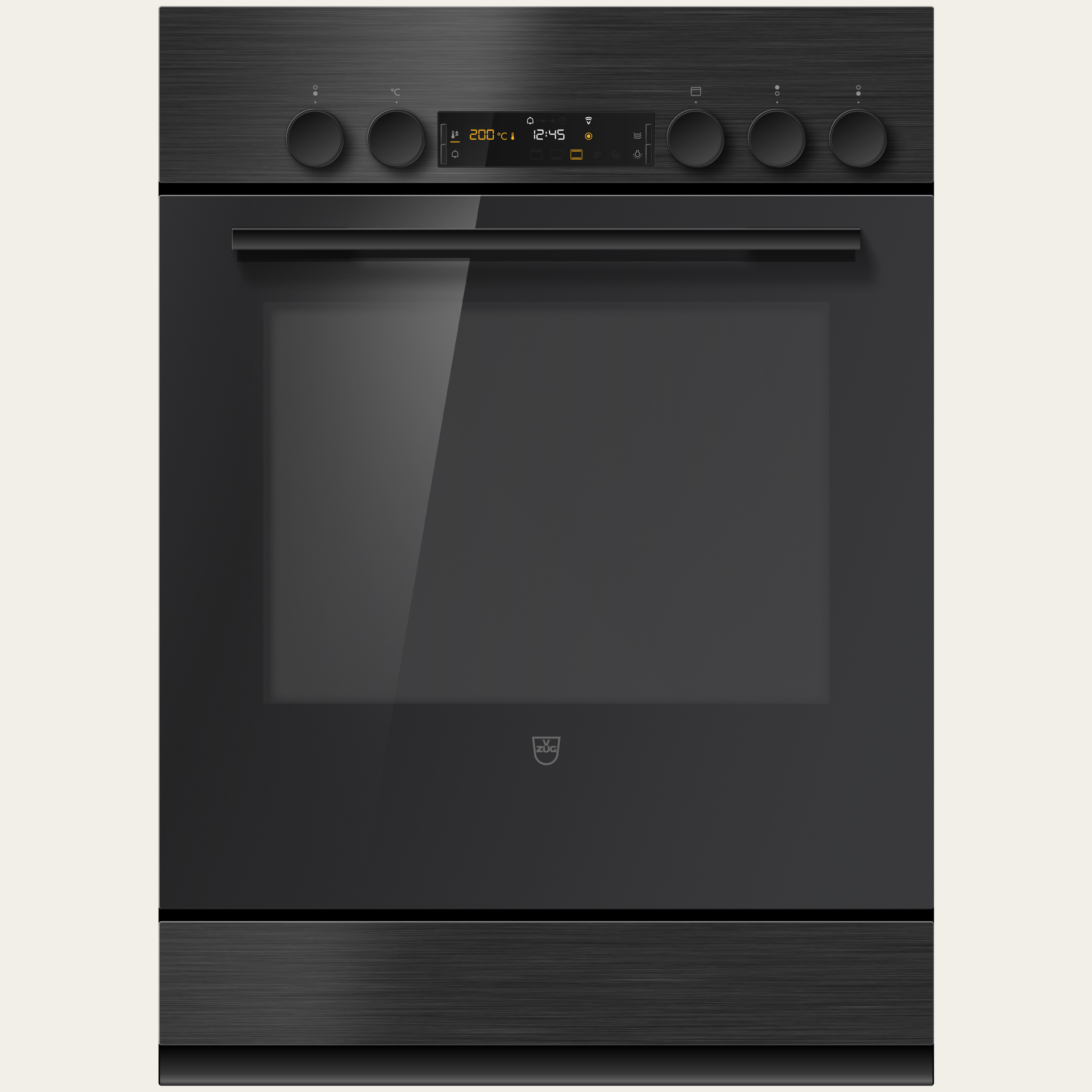 V-ZUG Cucina Combair V400 7UHC, Standard di larghezza: 55cm, Norma per l'altezza: 76.2 cm, Nero, Maniglia: Nero, interruttore girevole, V-ZUG-Home, Cassetto dell'apparecchio, Numero di zone di cottura utilizzabili: 3