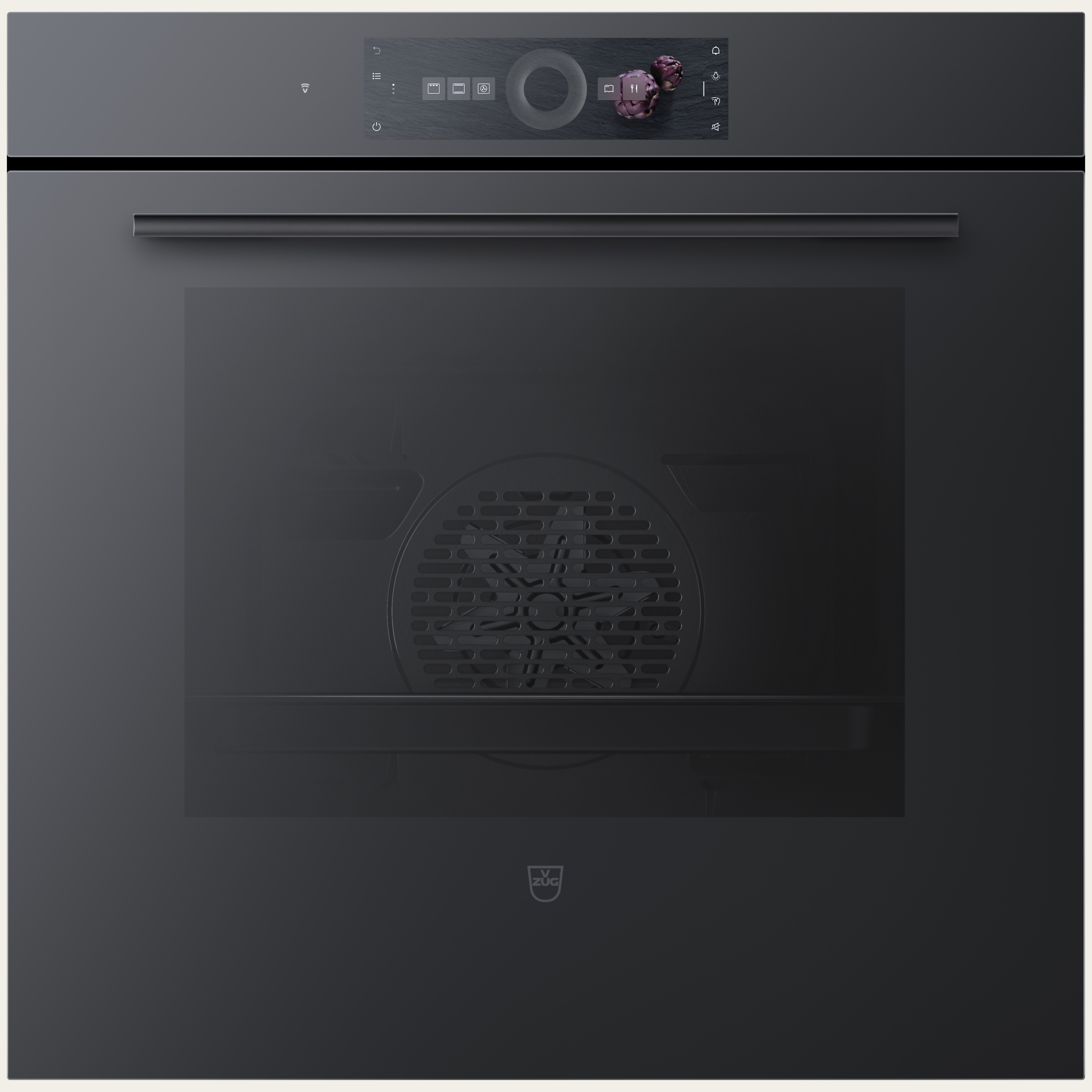 V-ZUG Forno Combair V6000 60, Standard di larghezza: 60 cm, Norma per l'altezza: 60 cm, Vetro a specchio nero, Touchscreen con CircleSlider, V-ZUG-Home, TopClean