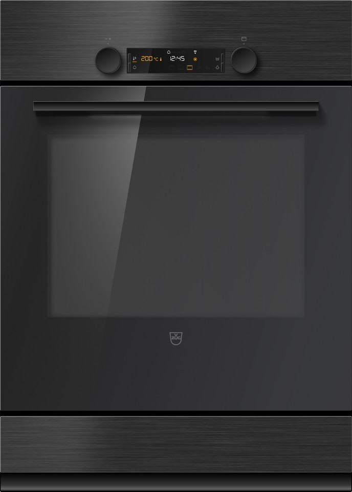 V-ZUG Oven Combair V600, Standard width: 55 cm, Standard height: 76.2 cm, Nero, Handle: Nero, Installation in floor unit, dial, V-ZUG-Home, TopClean, Appliance drawer