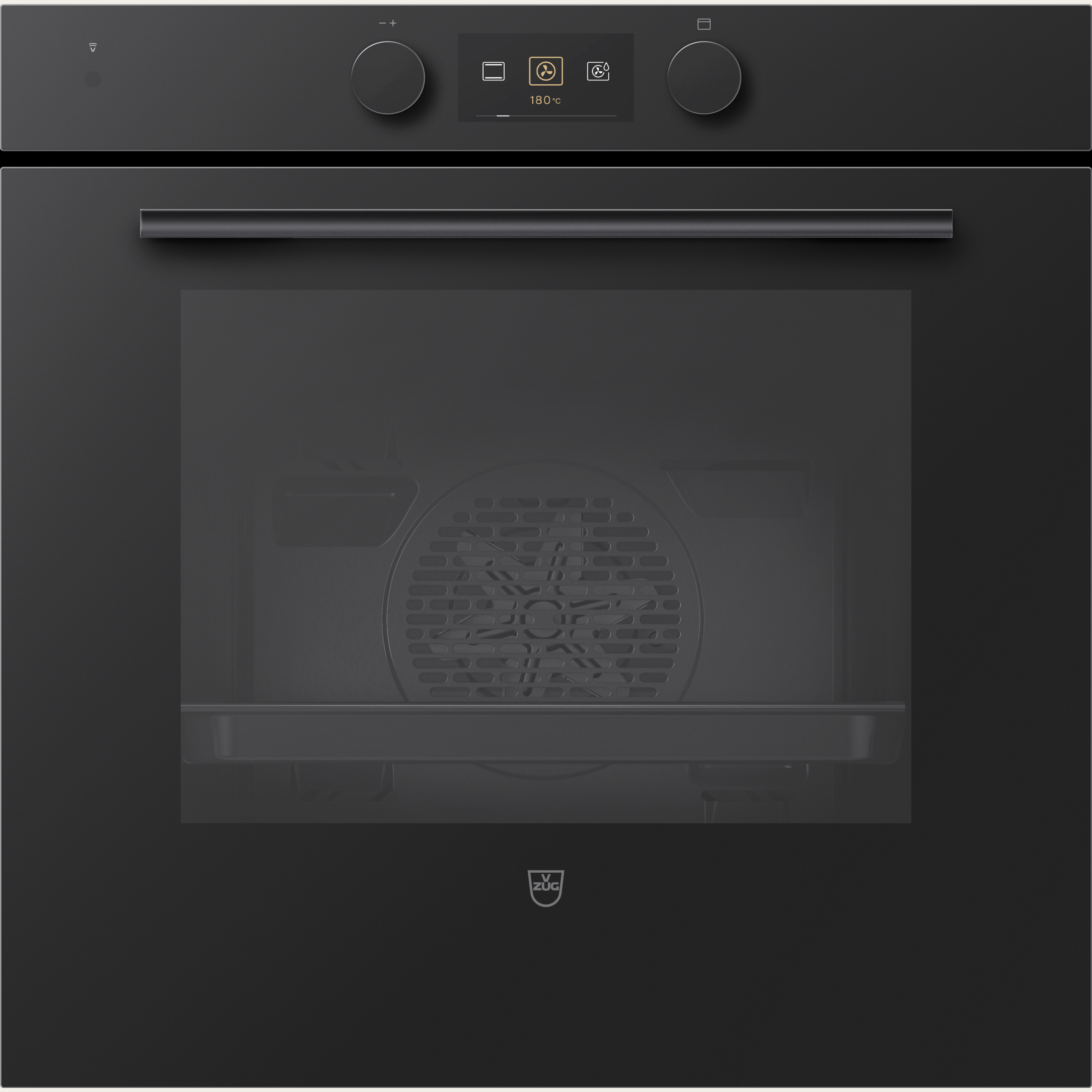 V-ZUG Forno Combair V600 60, Standard di larghezza: 60 cm, Norma per l'altezza: 60 cm, Vetro Nero, Nero, interruttore girevole, V-ZUG-Home, TopClean, 230V