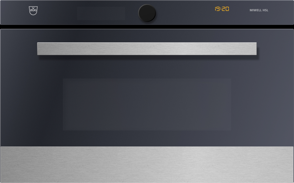 V-ZUG Mikrowellengerät Miwell HSL, Breite 60 cm, Design ChromeClass, Designgriff Chrom, 230V