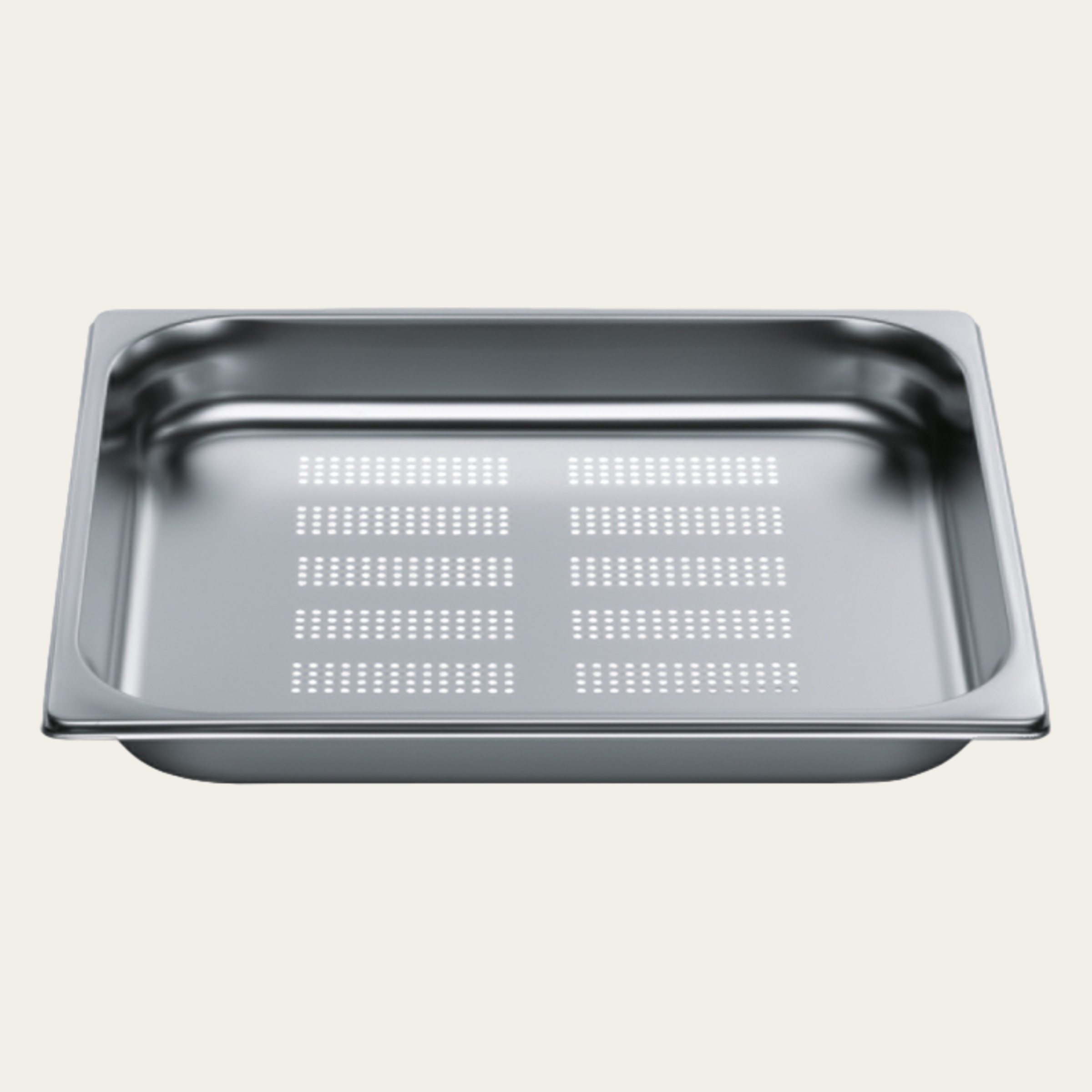 Cooking tray GN2/3, height 40mm, perforated, packed