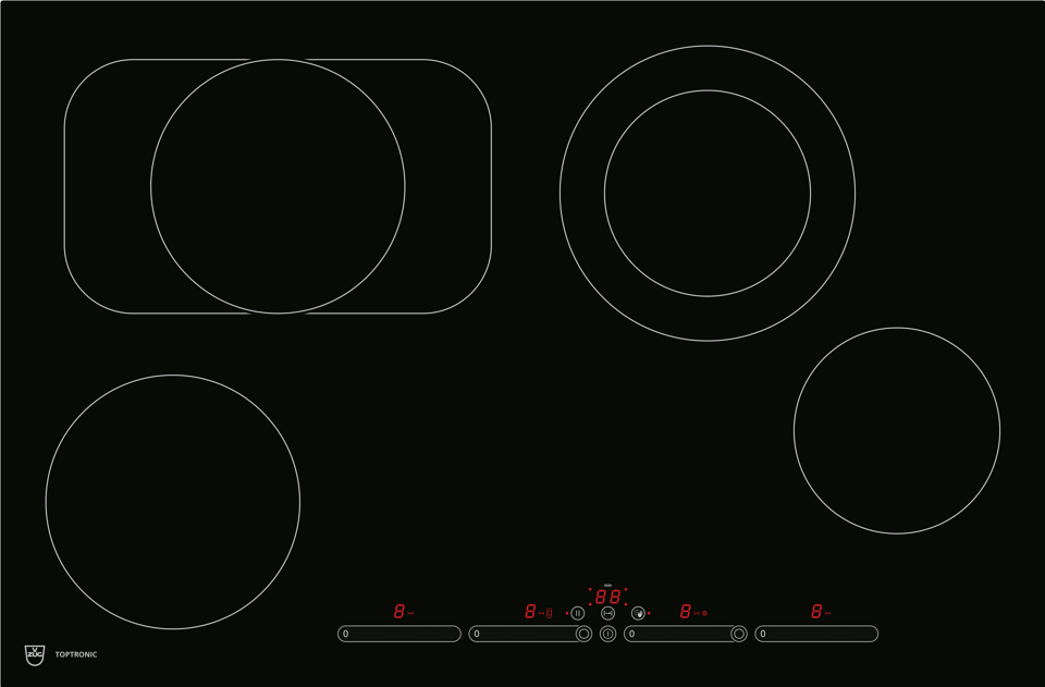 V-ZUG Glass ceramic hob Toptronic GK45TEASZ