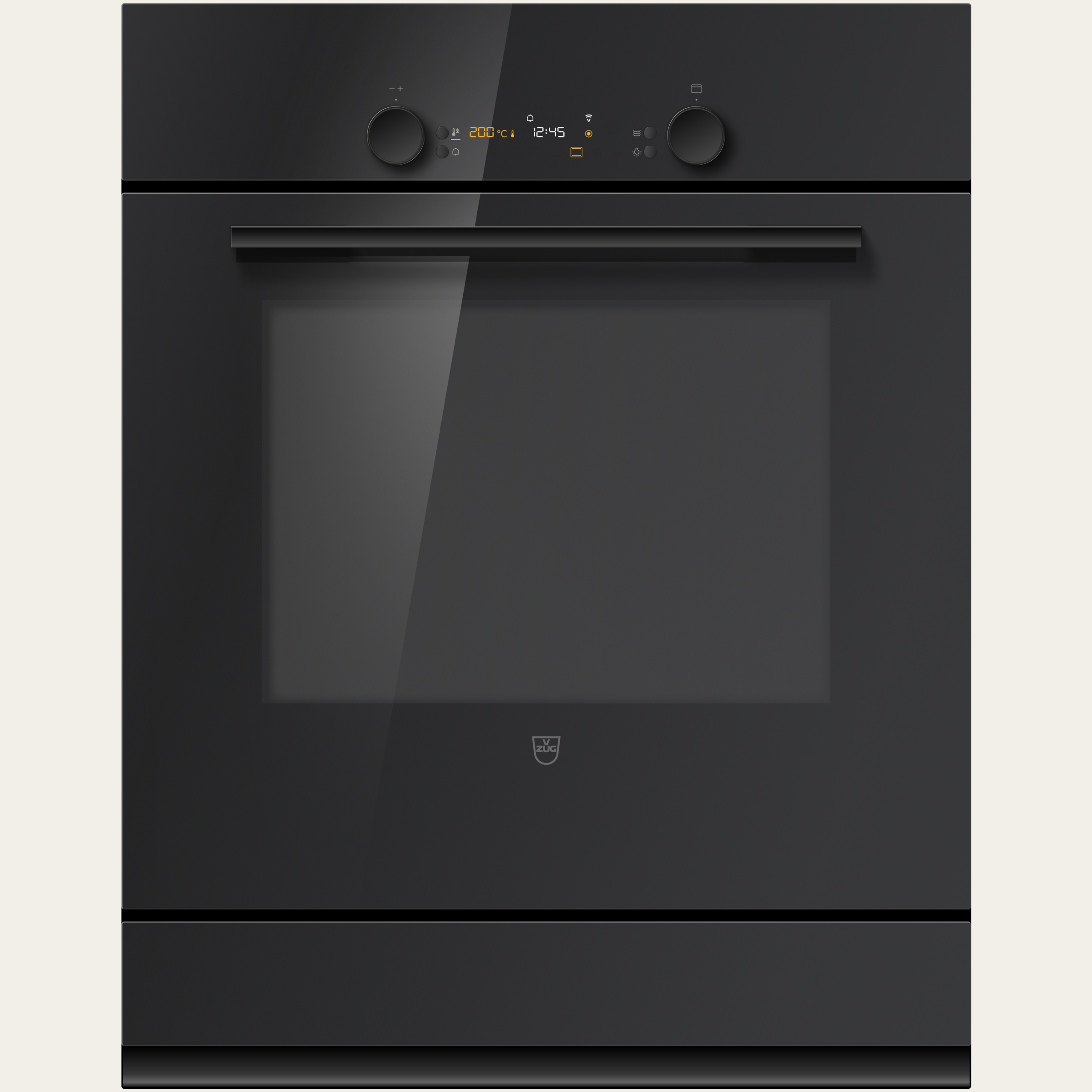 V-ZUG Backofen Combair V600 7U, Breitennorm: 60 cm, Höhennorm: 76.2 cm, Glas Nero, Griff: Nero, Einbau in Unterschrank, Drehschalter, V-ZUG-Home, TopClean, Geräteschublade beheizbar