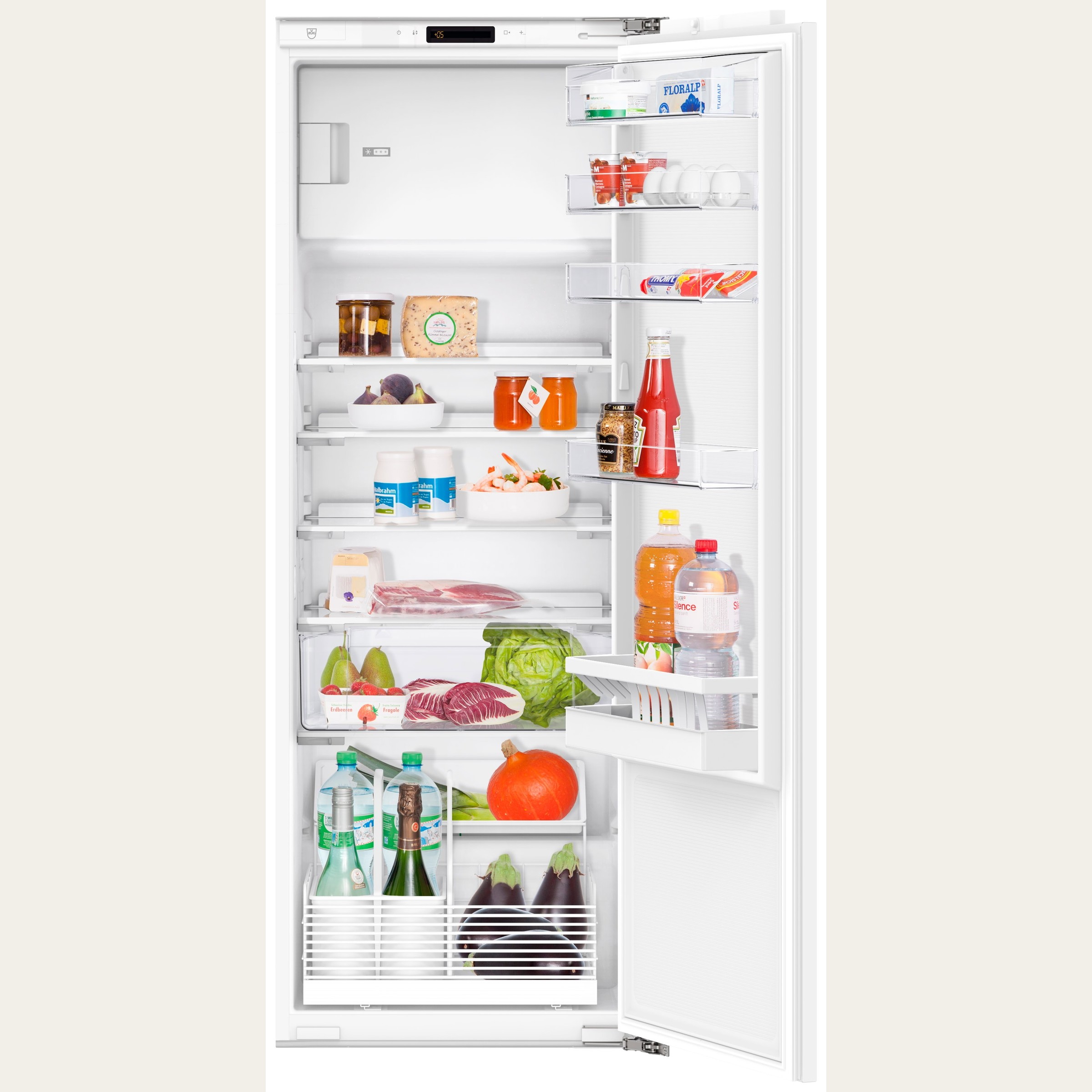 V-ZUG Kühl-/Gefriergerät De Luxe eco, Breitennorm: 55 cm, Höhennorm: 152.4 cm, Weiss, Türanschlag: links, Energieeffizienzklasse: E,TouchControl, Kellerfach