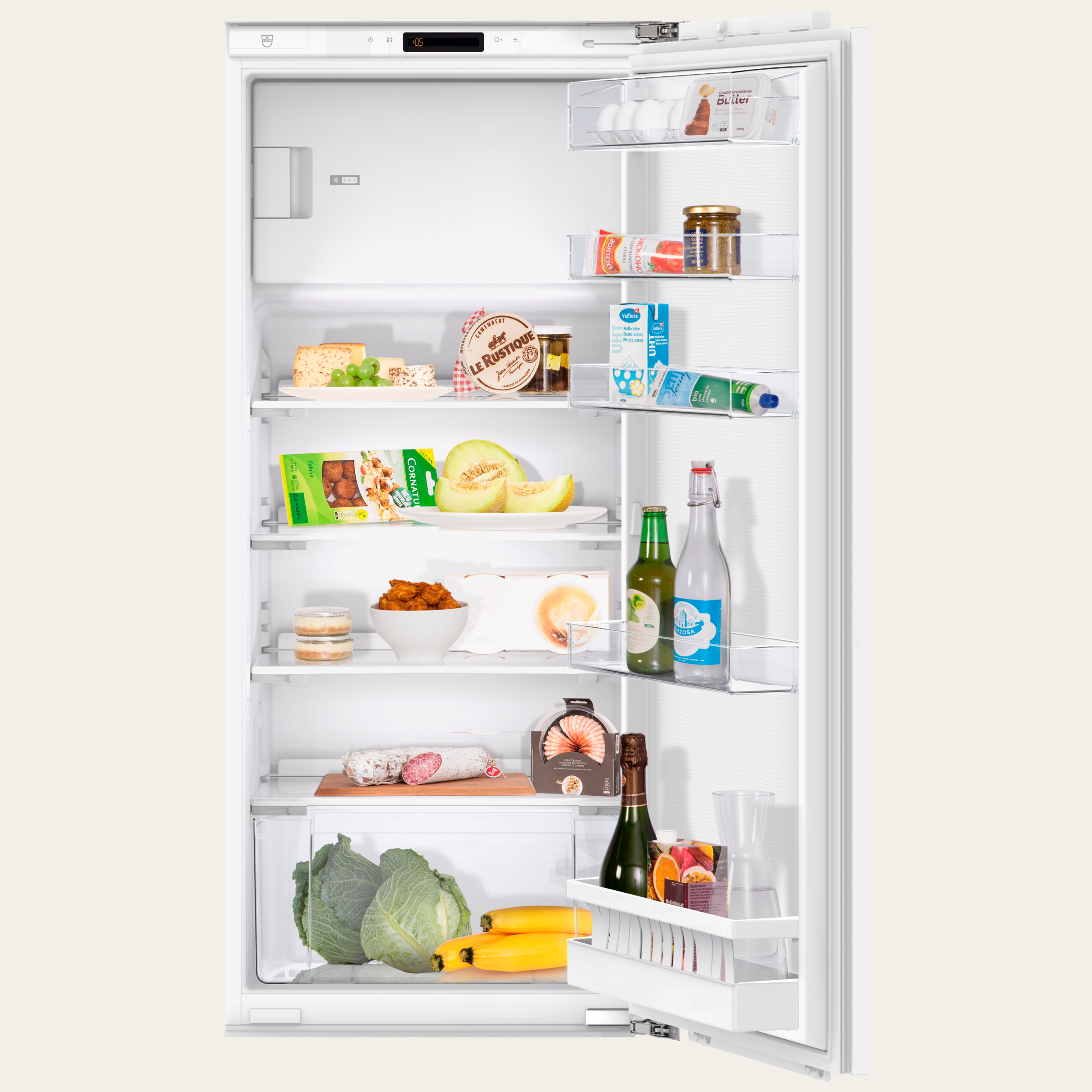 V-ZUG Kühl-/Gefriergerät Perfect eco, Breitennorm: 55 cm, Höhennorm: 127 cm, Weiss, Türanschlag: rechts, Energieeffizienzklasse: E, TouchControl