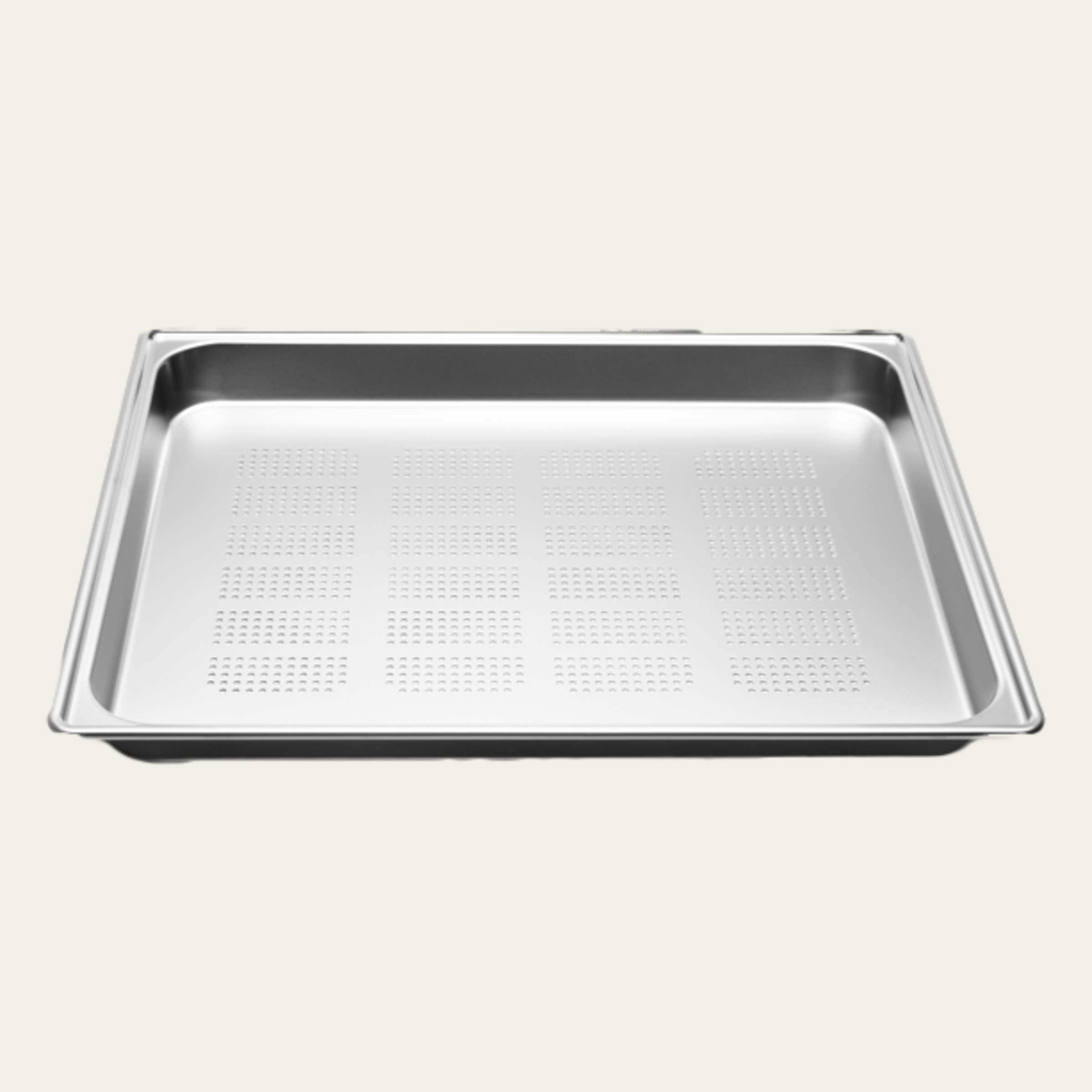 Perforated cooking tray, 430 x 370 x 25mm