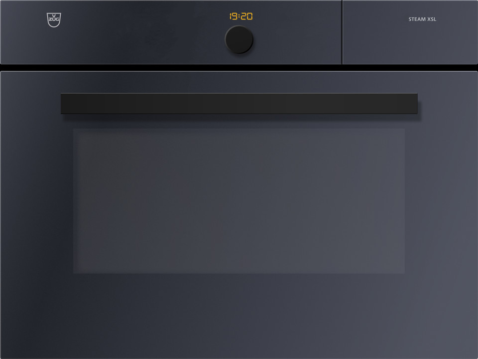 V-ZUG Steamer Steam XSL, Black Glass, designer handle