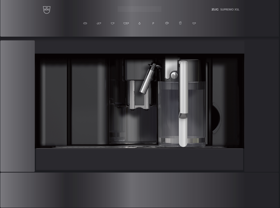 V-ZUG Coffee-Center Supremo XSL, Black Glass, height 45 cm