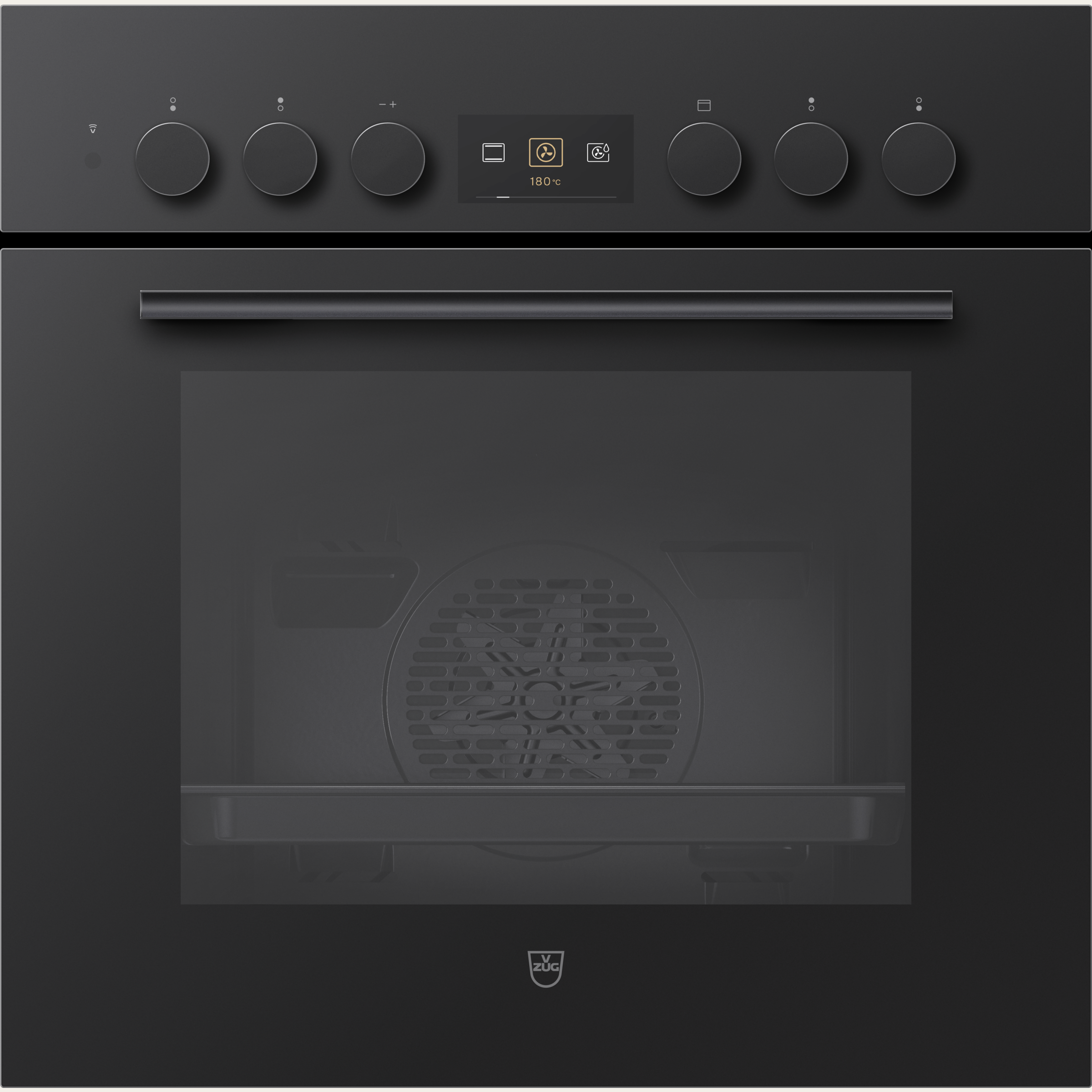V-ZUG Cooker Combair V600 6UH, Standard width: 60 cm, Standard height: 60 cm, Nero with glass, Handle: Nero, dial, V-ZUG-Home, TopClean, Number of controllable cooking zones: 4, 400V
